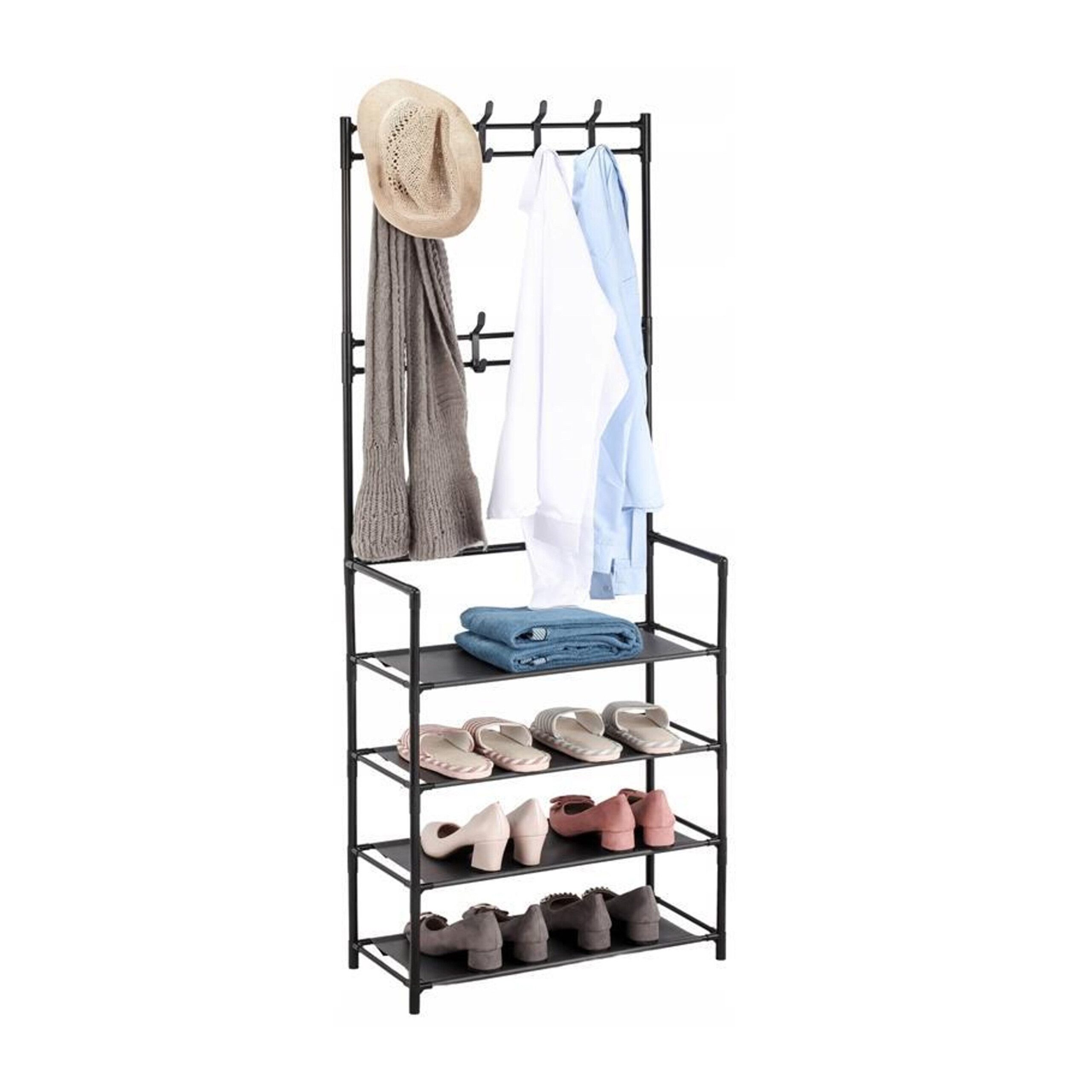 relaxdays Garderobenständer mit Schuhregal, (1 St)