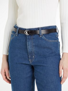 Calvin Klein Jeans Ledergürtel ROUND MONO PLAQUE LTHR BELT 25MM mit Logoprägung