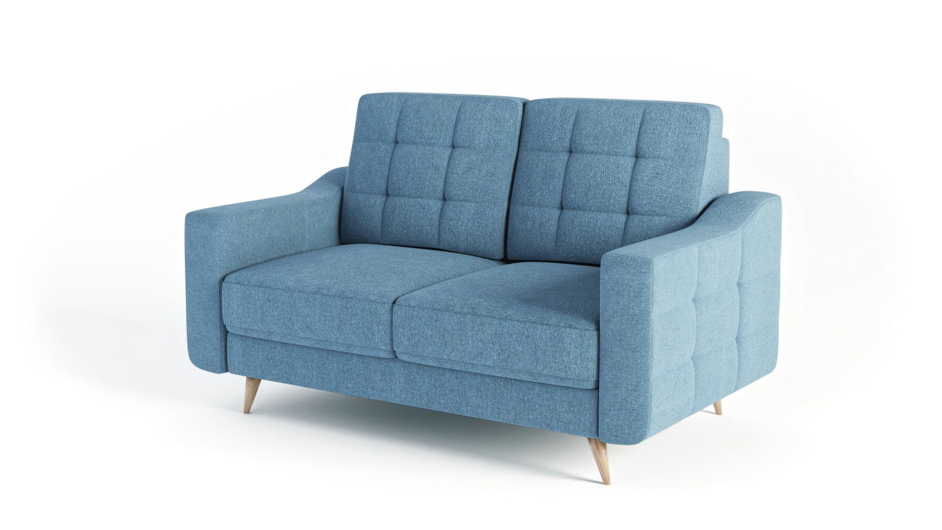 Blau Siblo Zweisitzer-Sofa Sofa 2-Sitzer Zweisitziges 2 - Toro Gestepptes