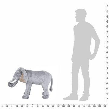 vidaXL Kuscheltier Stofftier Kuscheltier Plüschtier Stehend Elephant Grau XXL