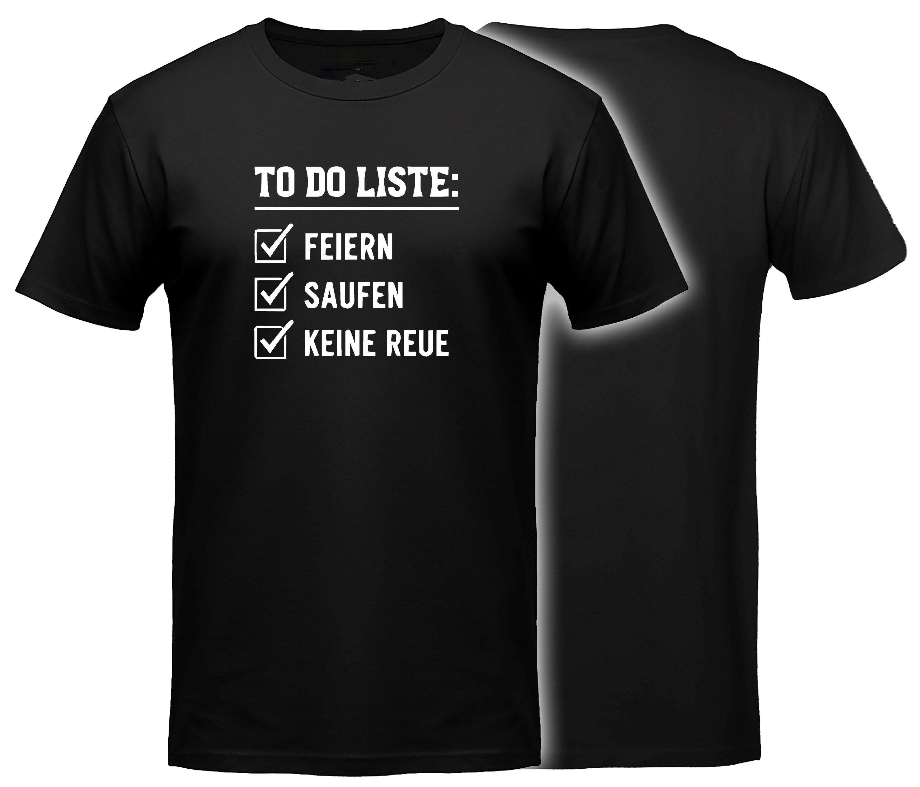 MyDesign24 T-Shirt JGA Shirt - Jungesellenabschied T-Shirt - To Do Liste Kurzarm T-Shirt schwarz Regular Fit Gr.L i871