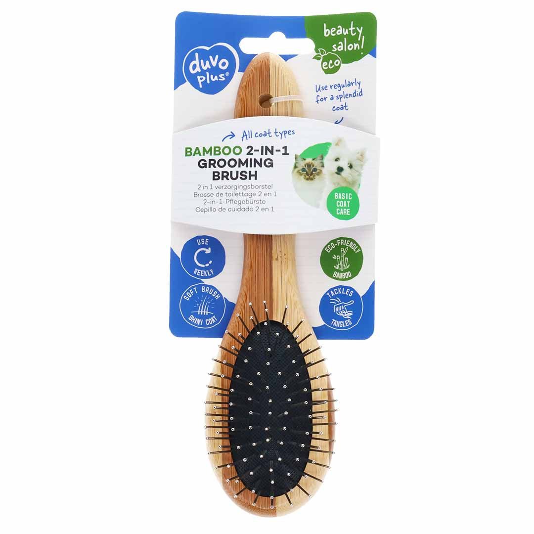 DUVO+ Fellbürste Duvoplus Bamboo 2-in-1 Pflegebürste Maße: 20x6cm