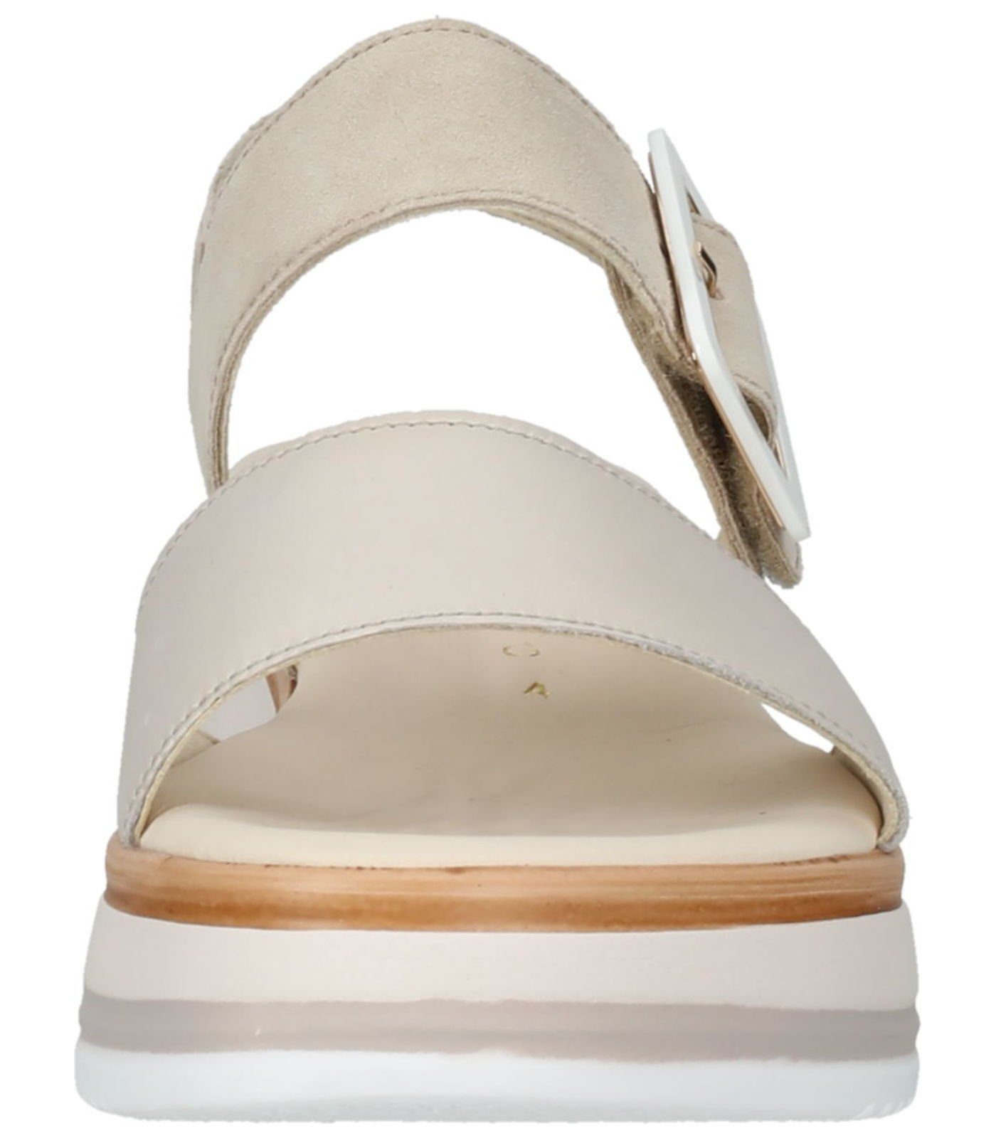 Gabor Veloursleder/Textil Sandalen Beige Riemchensandalette (puder/oasi)