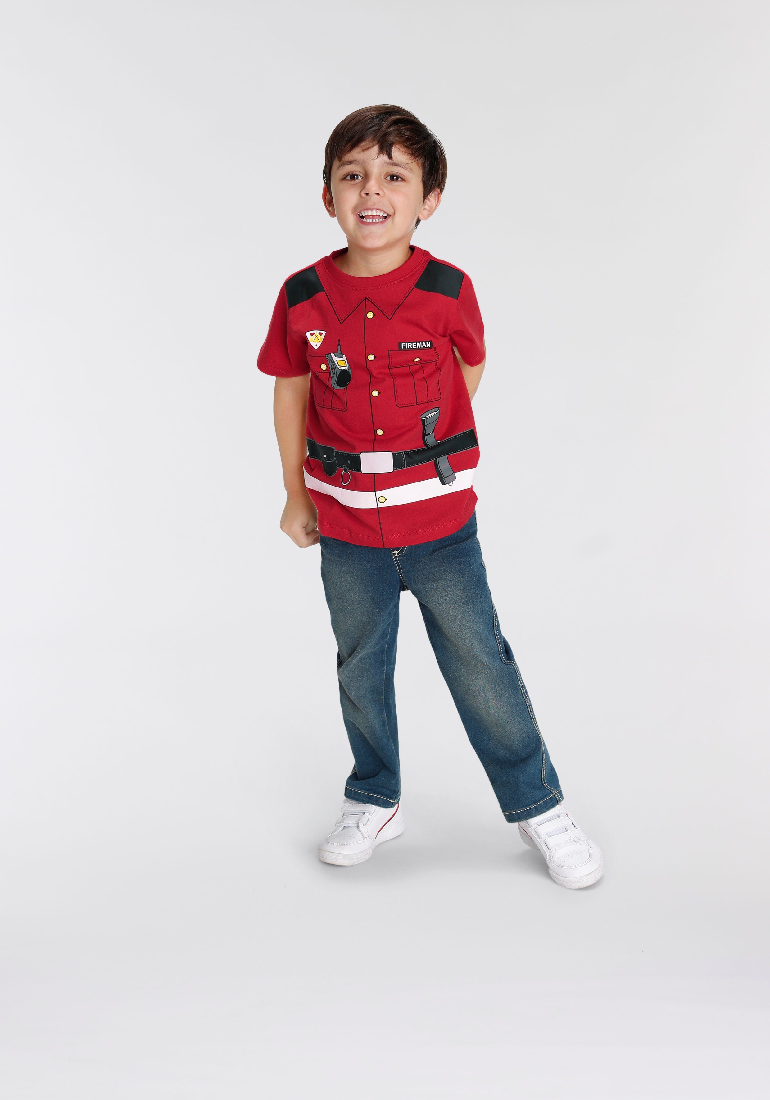 KIDSWORLD T-Shirt FEUERWEHR Kurzarm, Basic-Passform, bedruckt, Rundhalsausschnitt – Bild 5 von 5