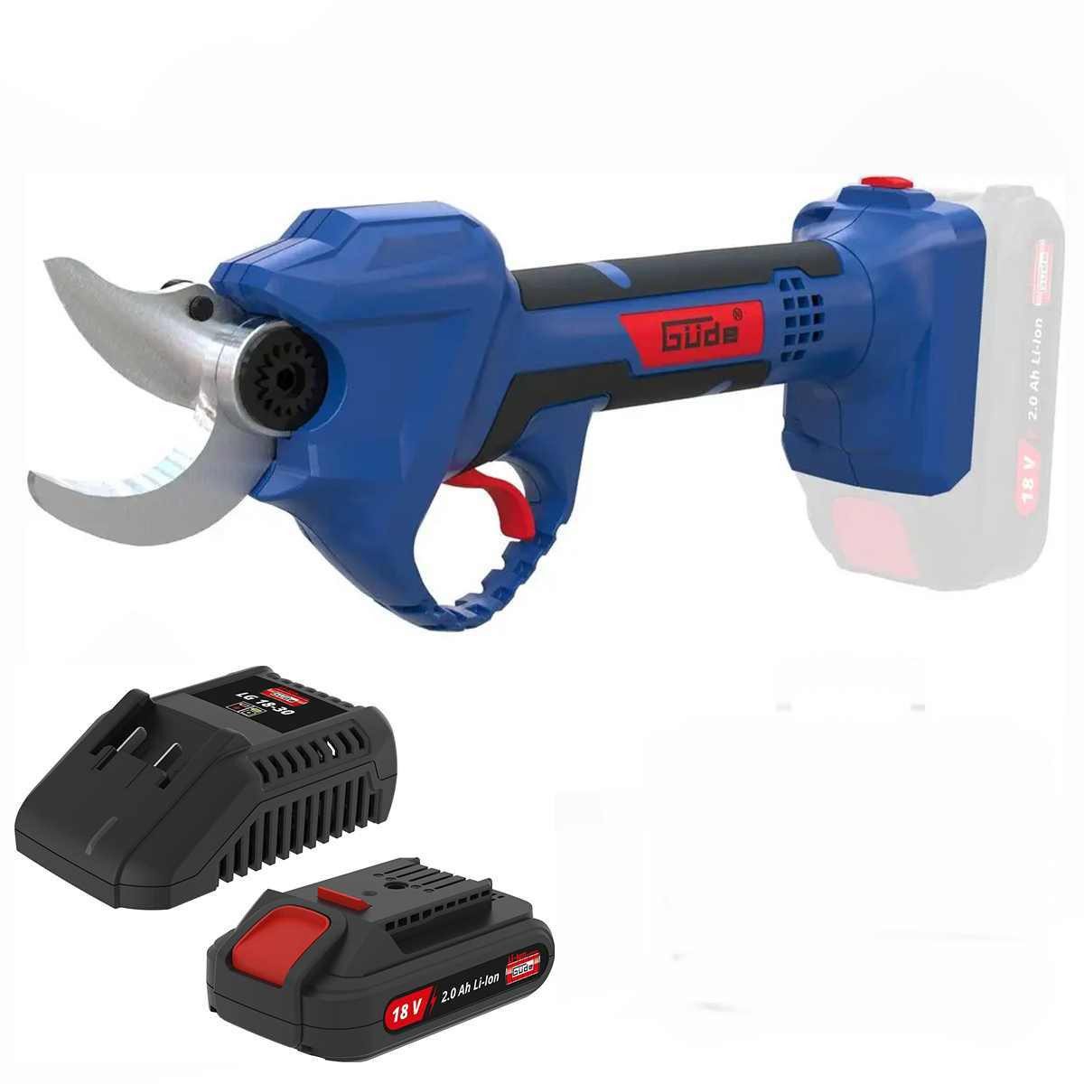 Güde Akku-Astschere GÜDE Akku Astschere ASC 18-201 mit Akku 2.0 Ah, Ladegerät