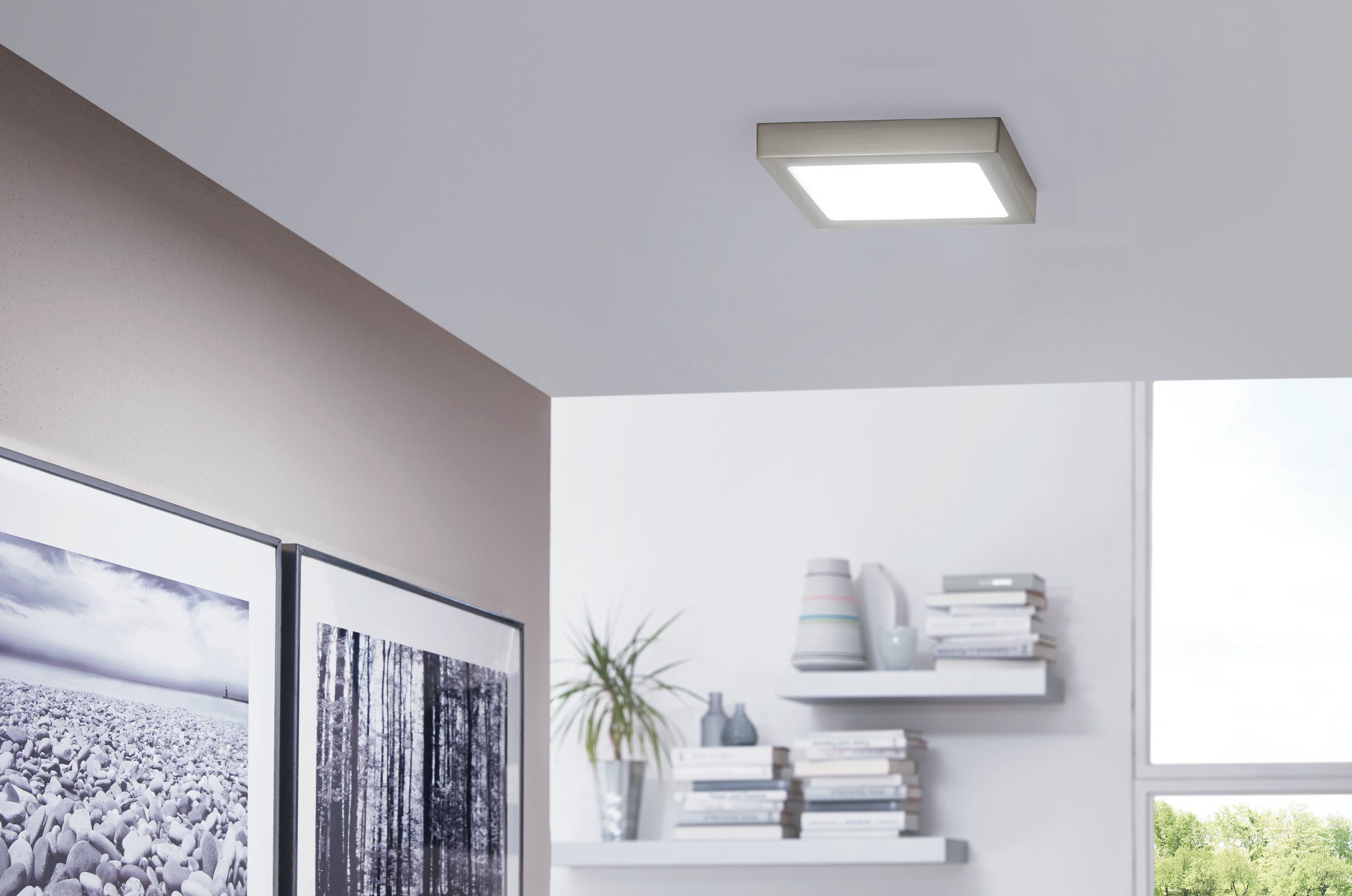 EGLO Aufbauleuchte Fueva-c, Leuchtmittel inklusive, Smart Home Deckenlampe 22,5cm, dimmbar, Weißtöne + Farben einstellbar