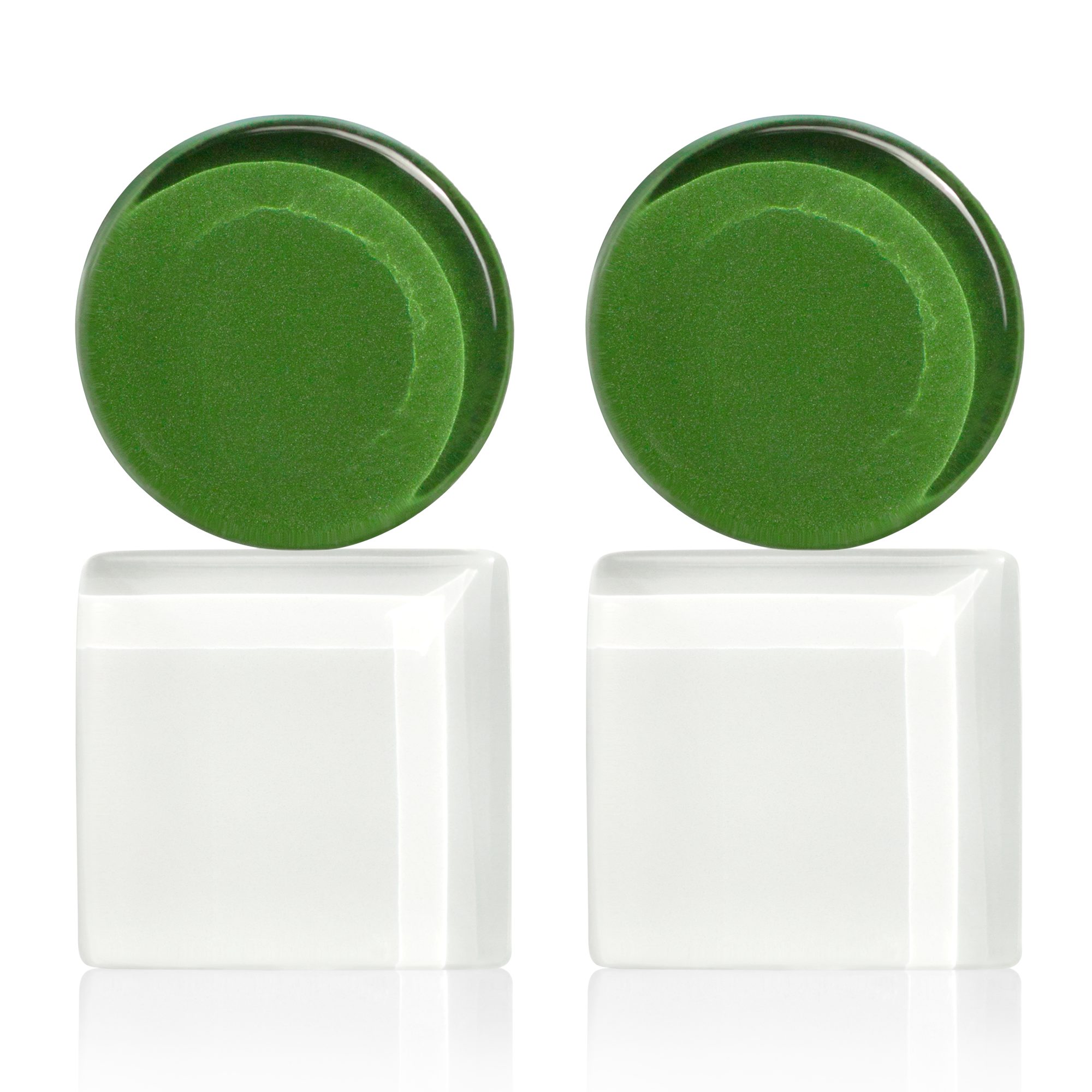 ALEXASCHA Paar Ohrclips Geometrische Clip Ohrringe im Bauhaus Design • Statement Ohrclips