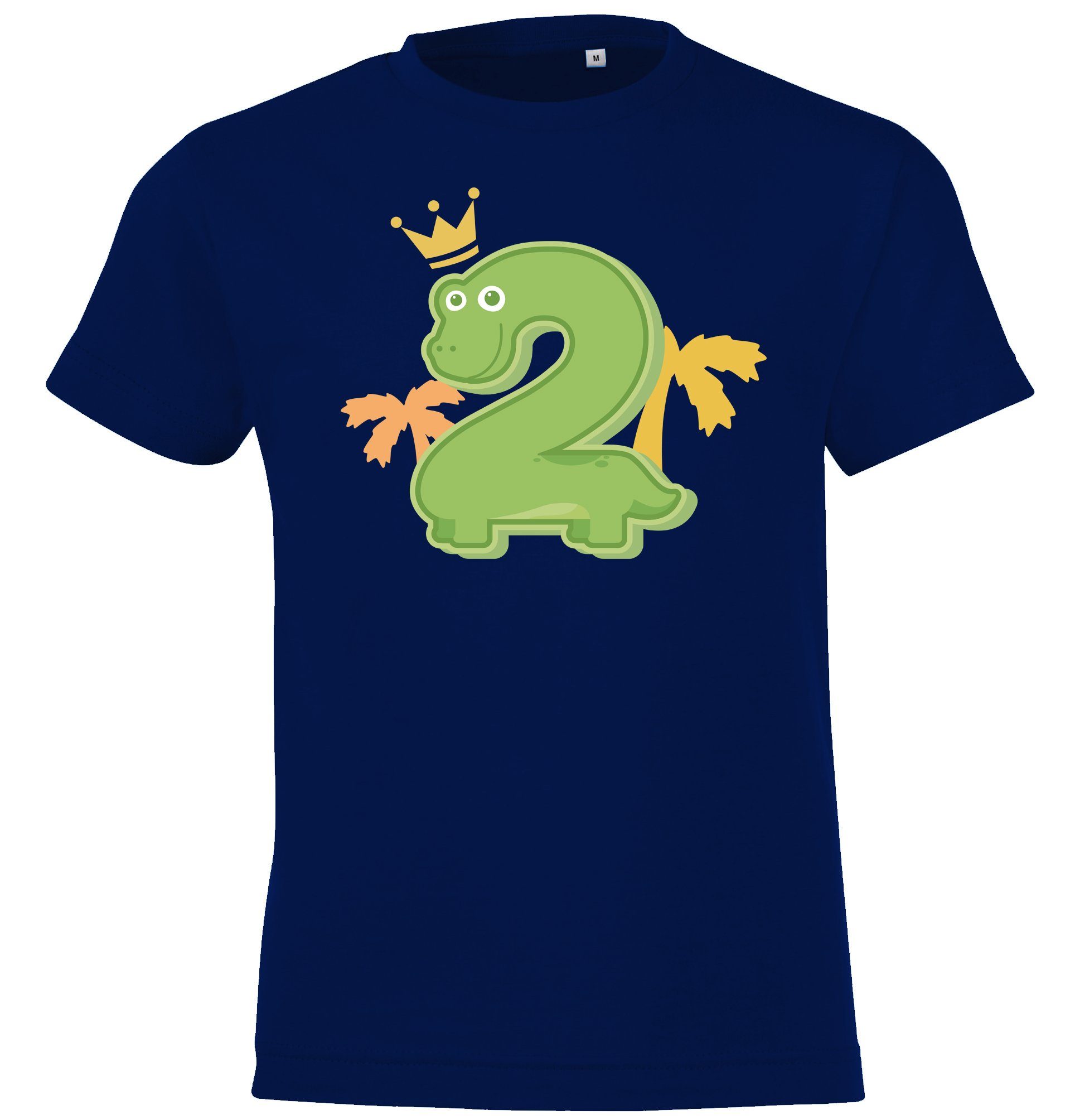 Youth Designz T-Shirt 2 Alt Jungen Navyblau Jahre Frontprint Geburtstags mit lustigem für Shirt