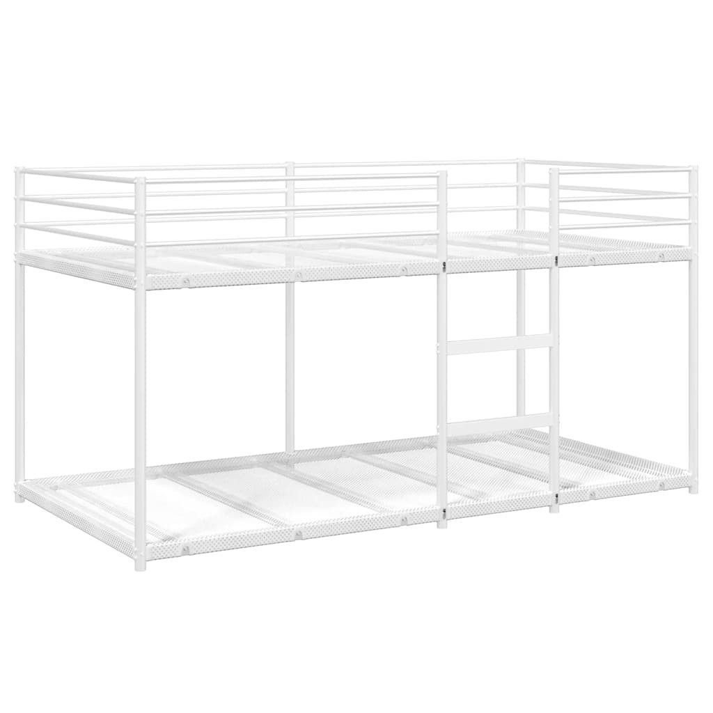 vidaXL Bett Etagenbett ohne Matratze Weiß 90x200 cm Stahl günstig online kaufen