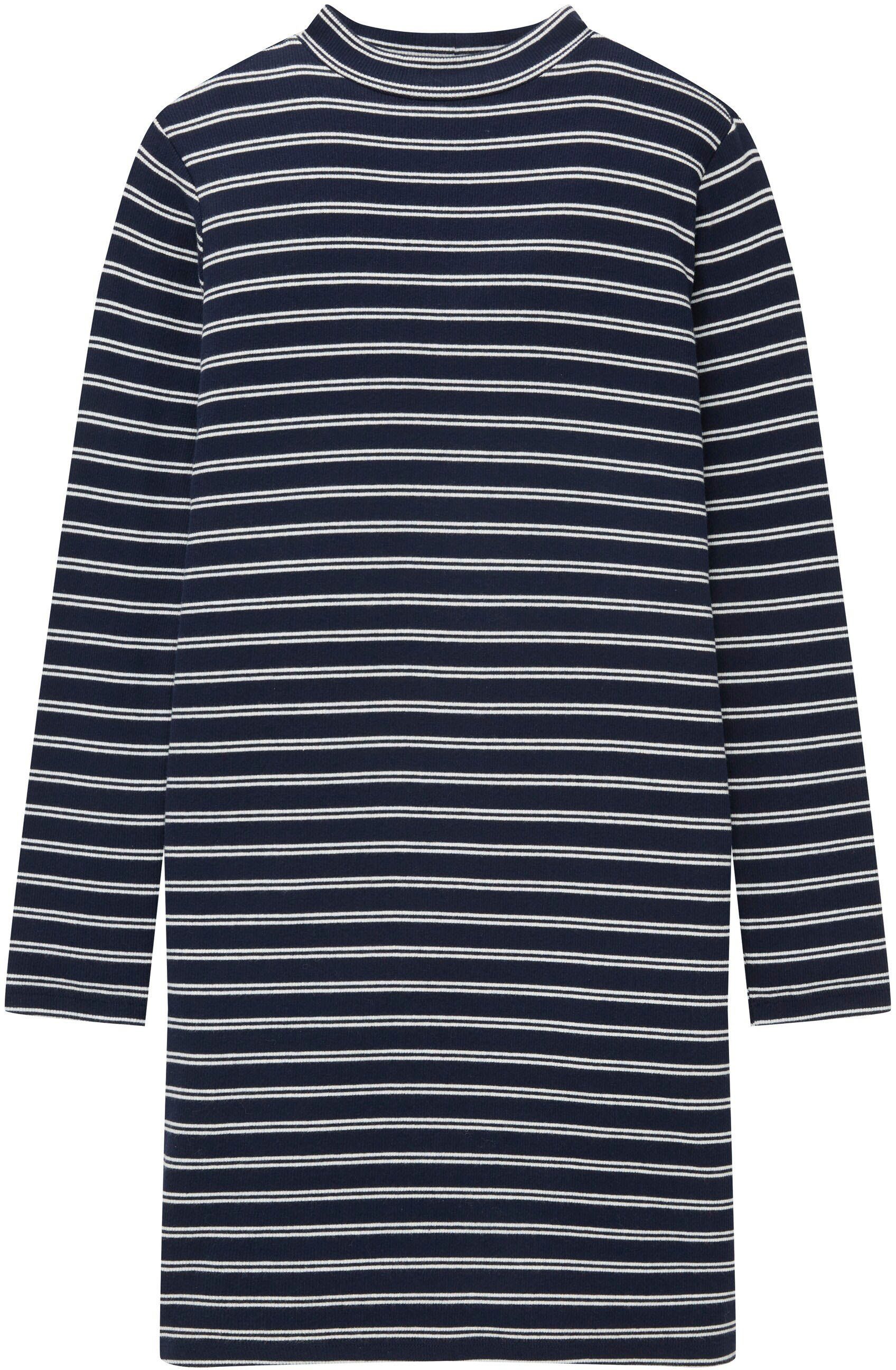 stripe navy TOM TAILOR off Jerseykleid white