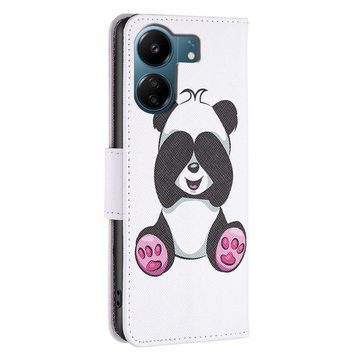 Wigento Handyhülle Für Xiaomi Redmi 13C Kunstleder Handy Tasche Hülle Book Motiv 4 Case