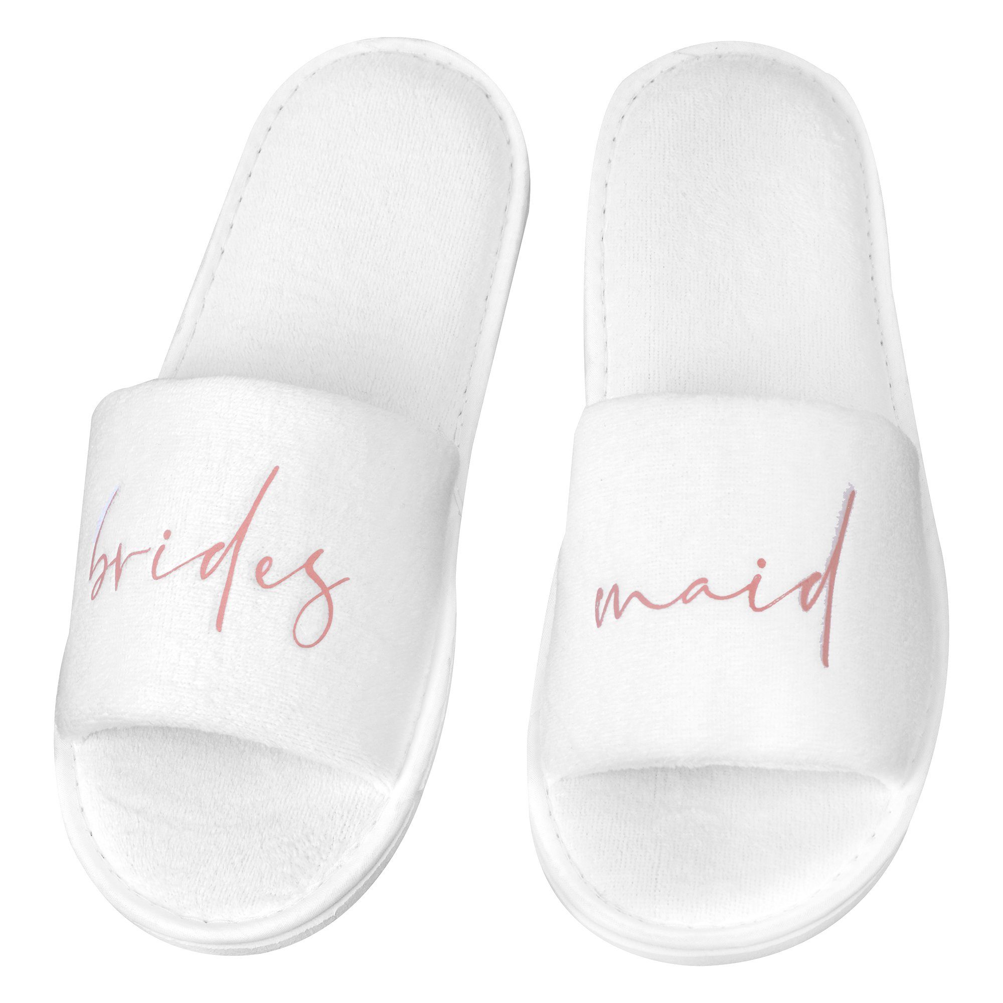 shopandmarry bridesmaid Pantoffeln für den Hochzeitsmorgen, JGA Pantoffel