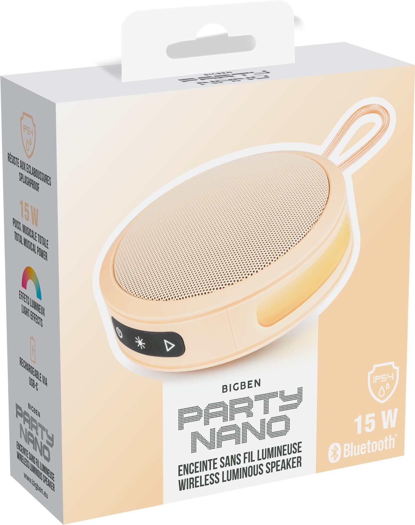 BigBen PARTY Nano pastel orange Bluetooth-Lautsprecher
