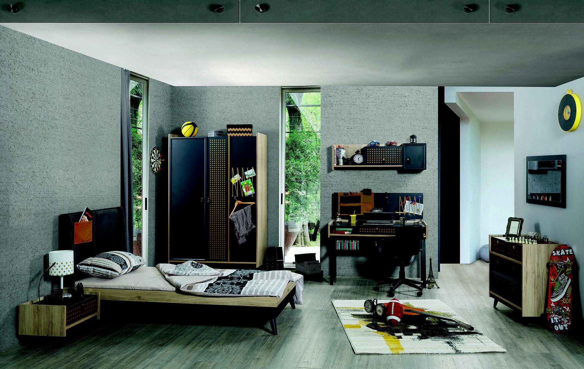 Jugendzimmer-Set Modernes Jugendzimmer Set in Blau aus robustem Holz