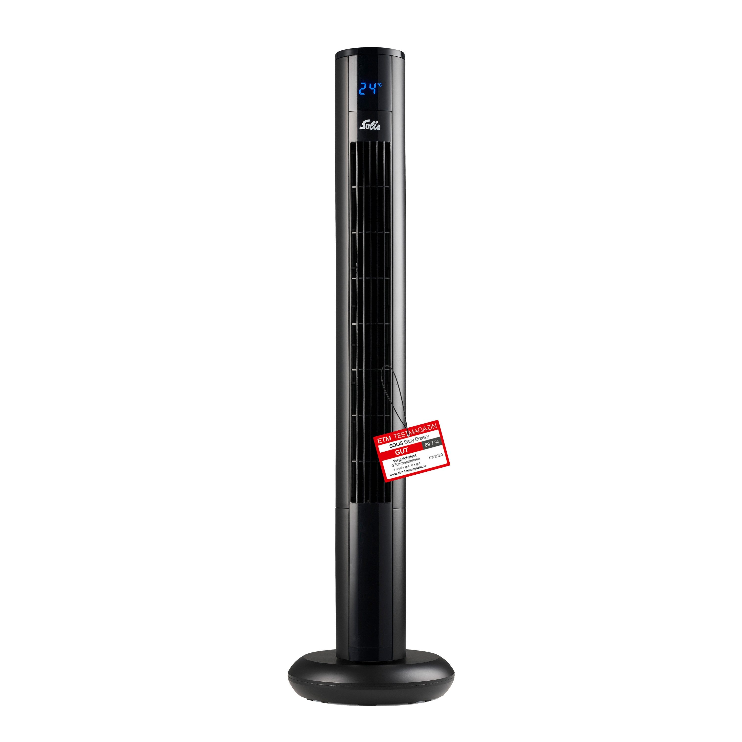 SOLIS OF SWITZERLAND Turmventilator Easy Breezy, Typ 757, 70° Oszillation, 50W, Timer-Funktion, 3 Stufen