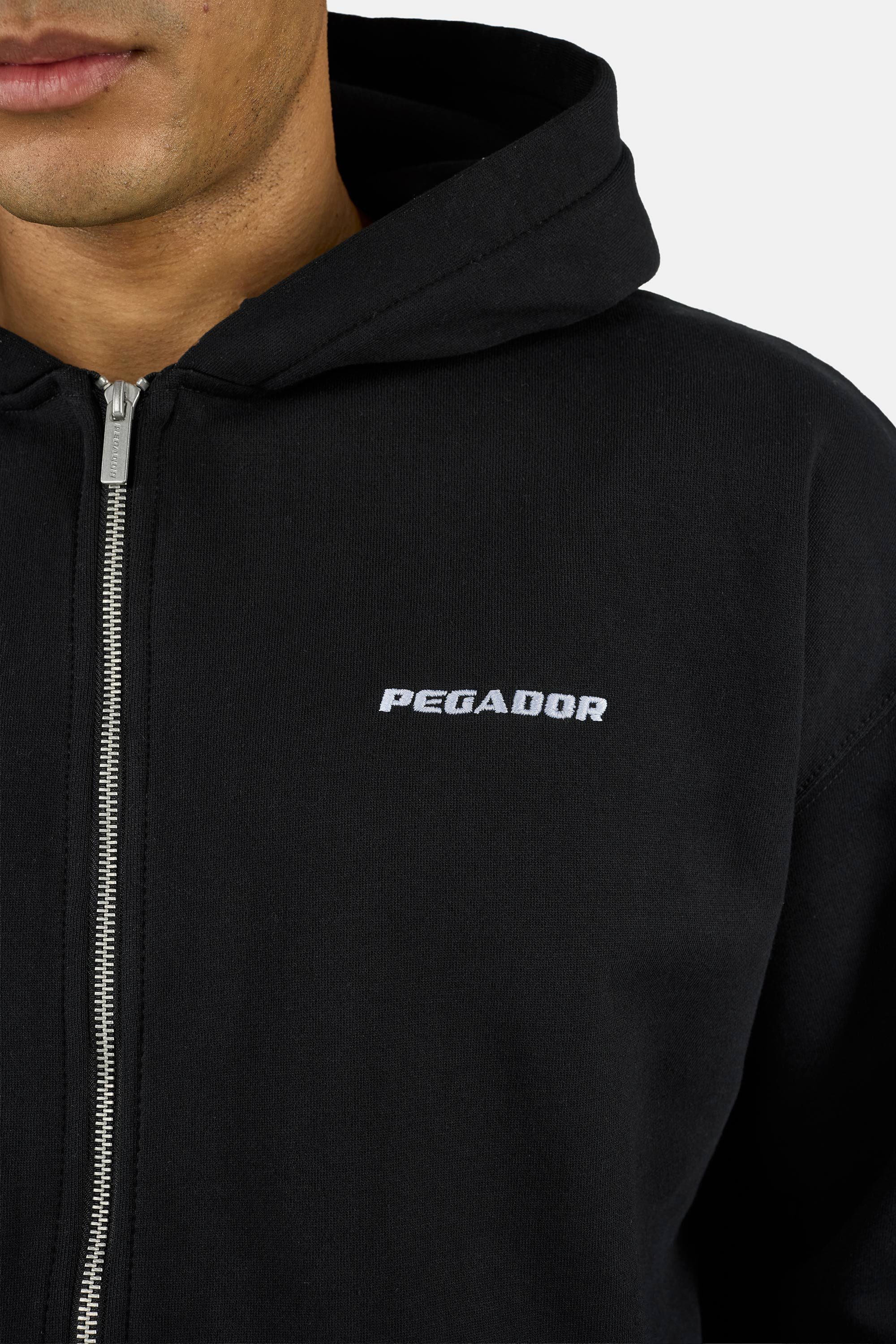PEGADOR Kapuzensweatjacke Logo Oversized Sweat Jacket Baumwollmischung, oversize