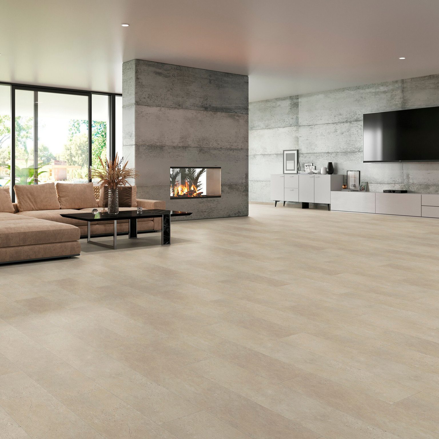 tilo Vinylboden tilo tilo Vinyl ELEGANTO Fliese, 1210 x 288 x 10 mm, NKL 33, NS 0,55 mm, mit Fase, inkl. Kork-Trittscha