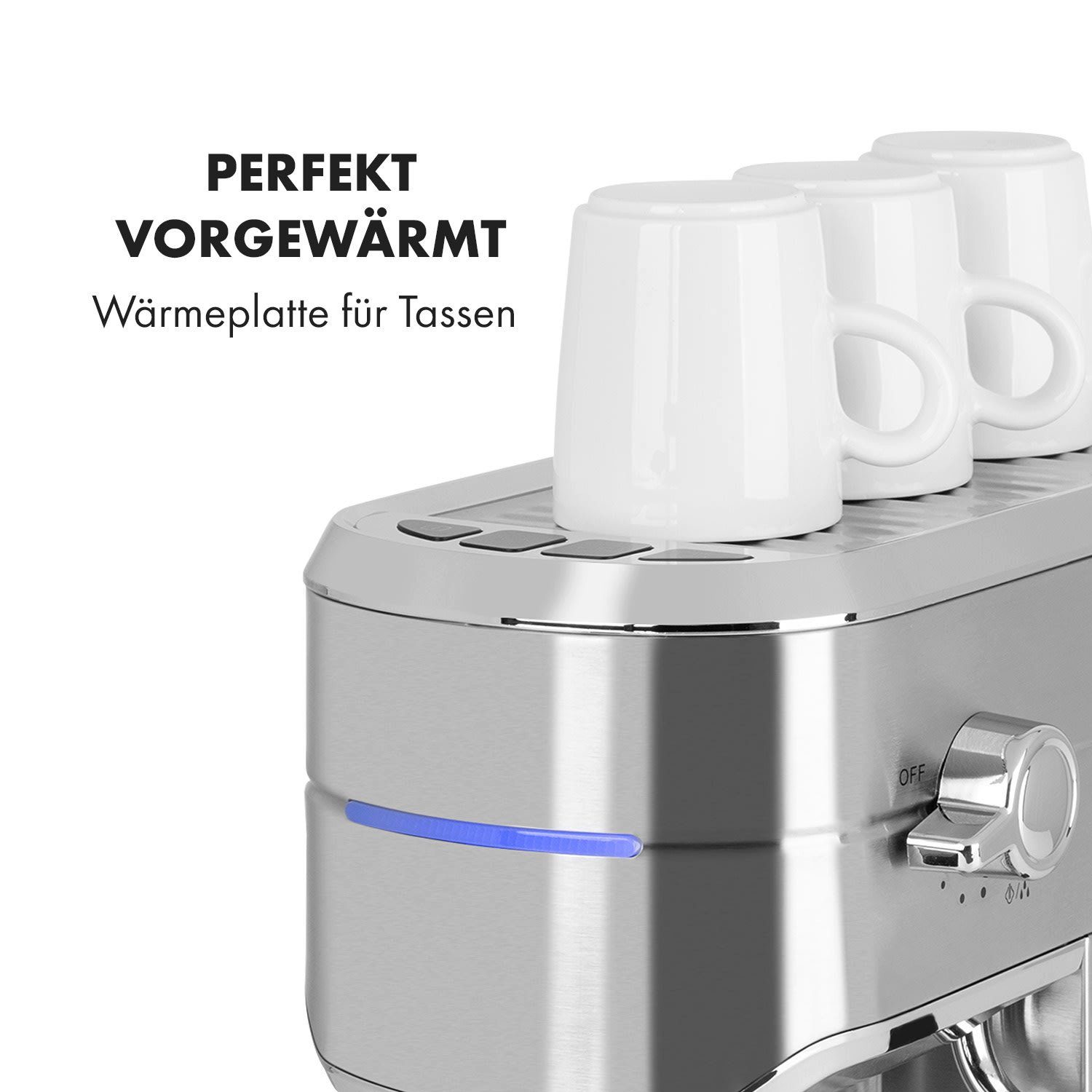 Stoppfunktion Espressomaker, Tasse: für die Futura Klarstein richtige jede Für Filterkaffeemaschine Menge