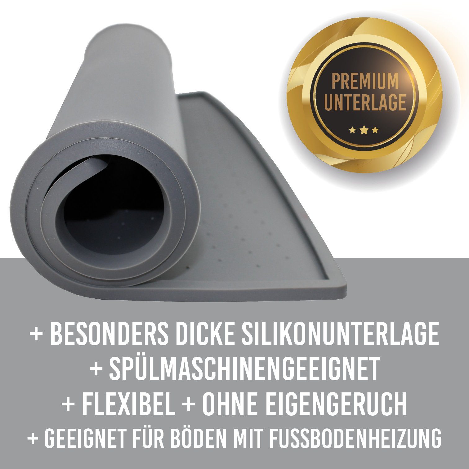 KaraLuna Futternapf Napfunterlage aus Silikon I Futtermatte Hundenapf Unterlage Katzennapf, Silikon-Napfunterlage