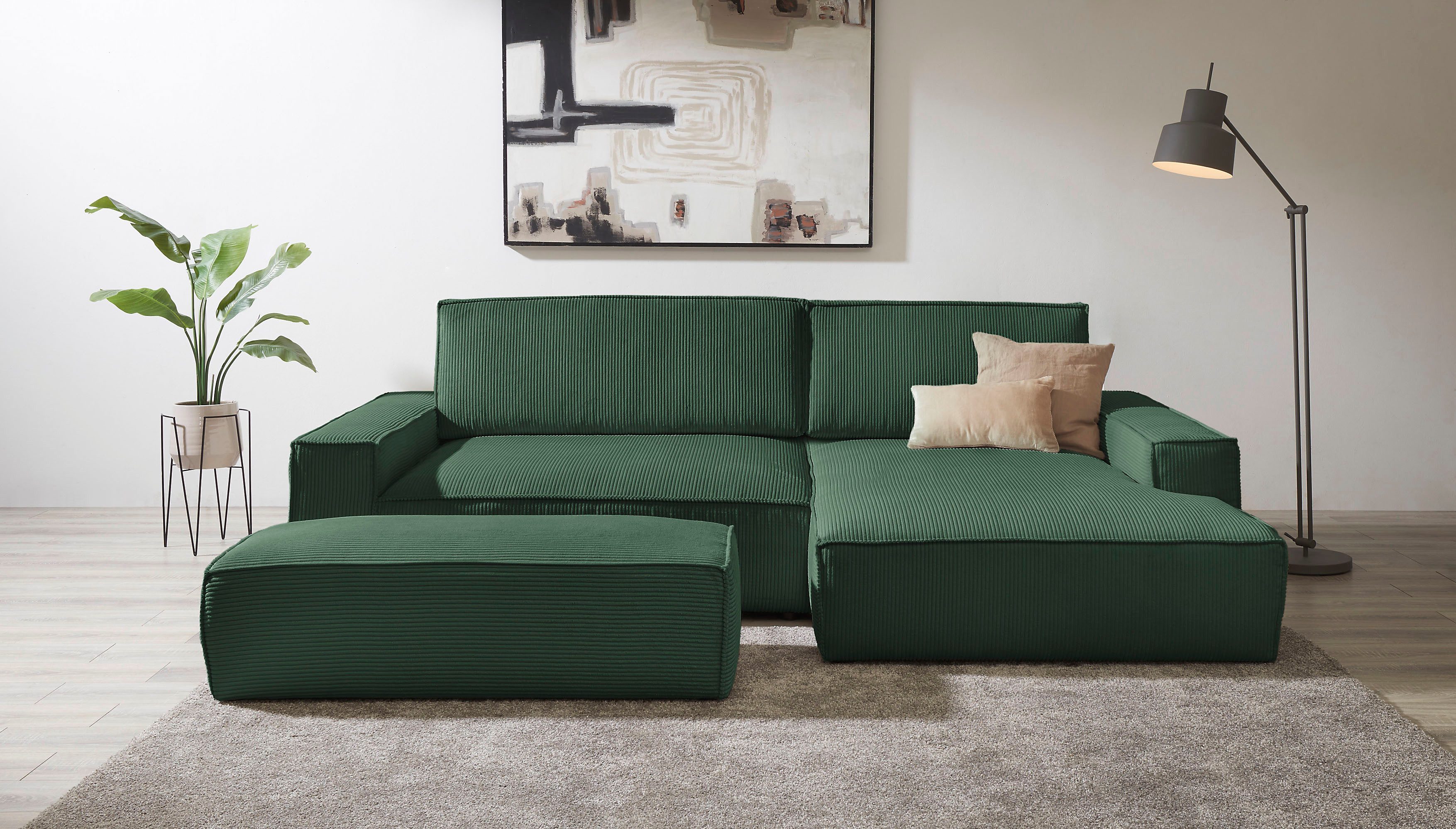 Home affaire Polsterecke "NEU: SHERWOOD XXL tief, L-Form mit Schlaffunktion günstig online kaufen