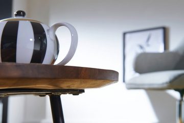 KADIMA DESIGN Couchtisch Retro-Kaffeetisch CALABRIA - Massivholz, Metallbeine, pflegeleicht