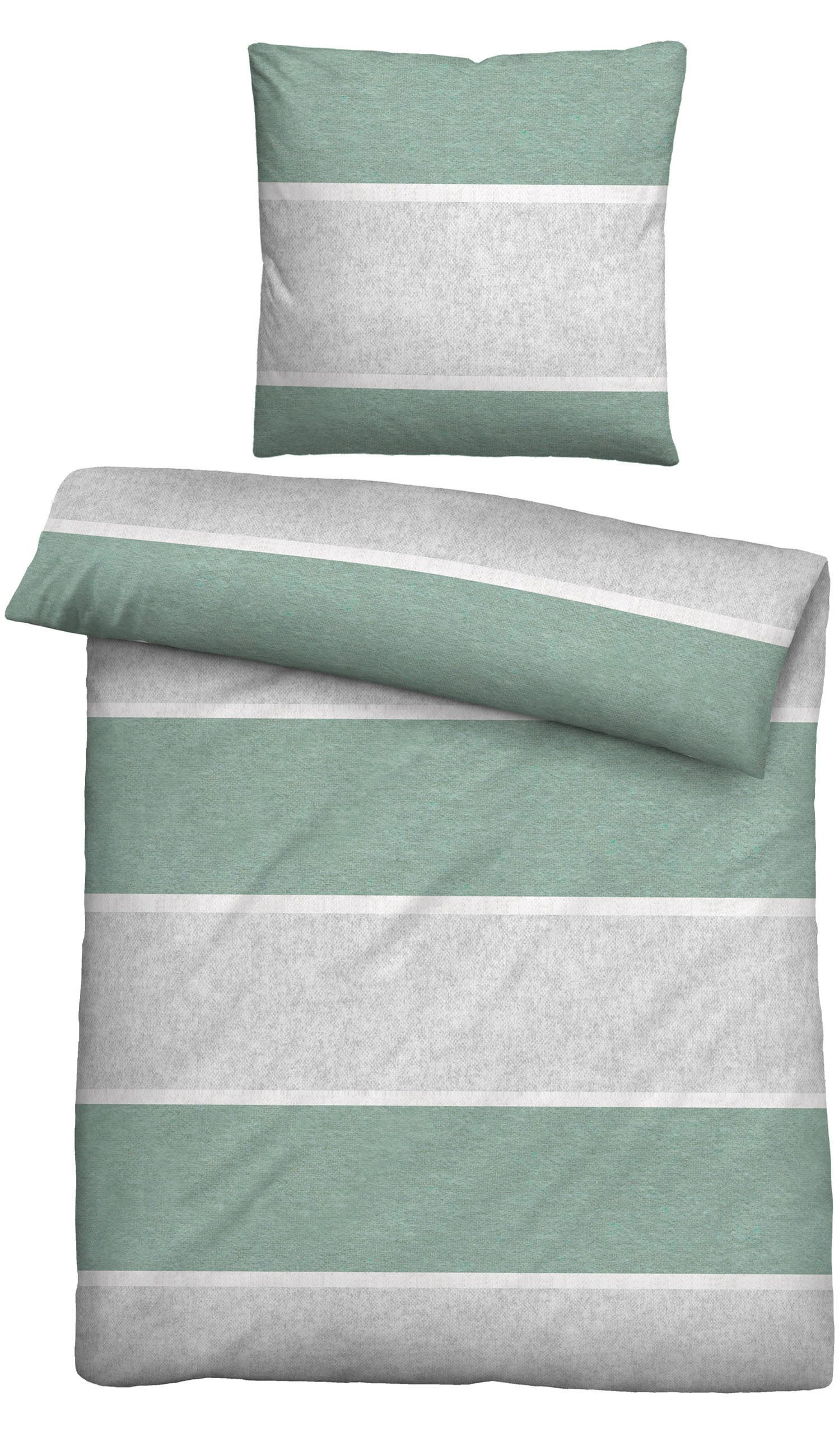 Biberna Bettwäsche Jonas, Flanell, 2 teilig, günstig online kaufen