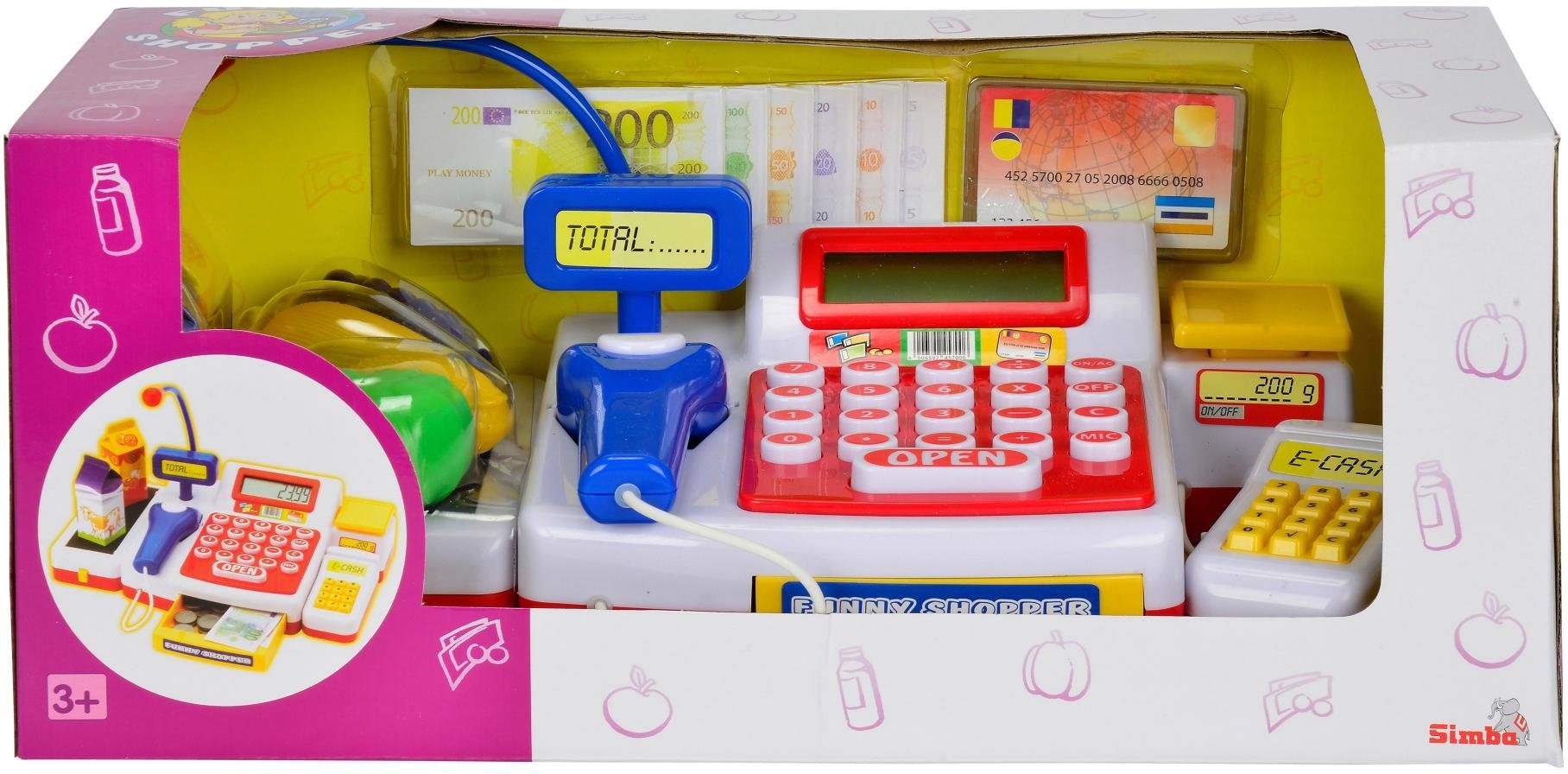 SIMBA Spielkasse Supermarktkasse mit Scanner