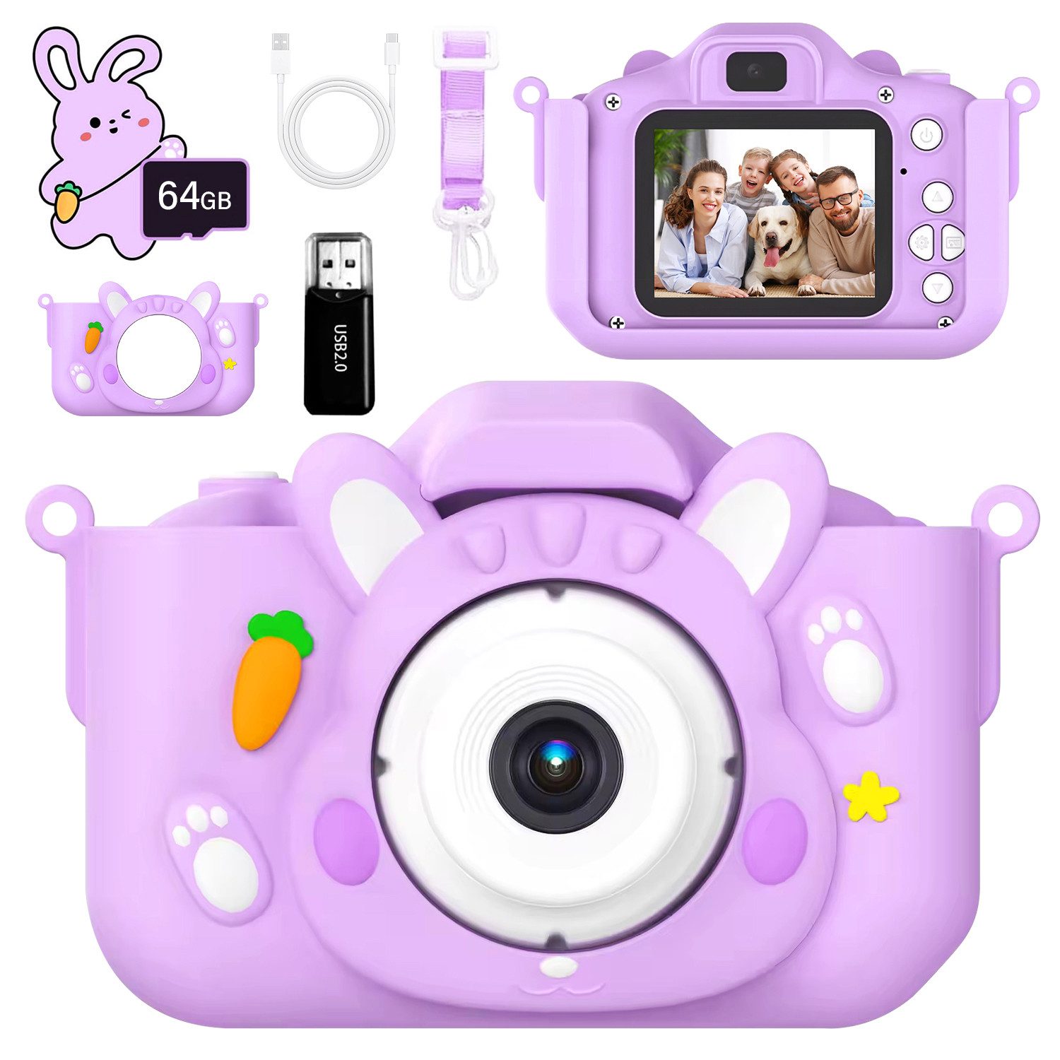 MOPUEA Digitalkamera Spielzeug-Kamera Anti-Drop Selfie Digital Video Kamera günstig online kaufen