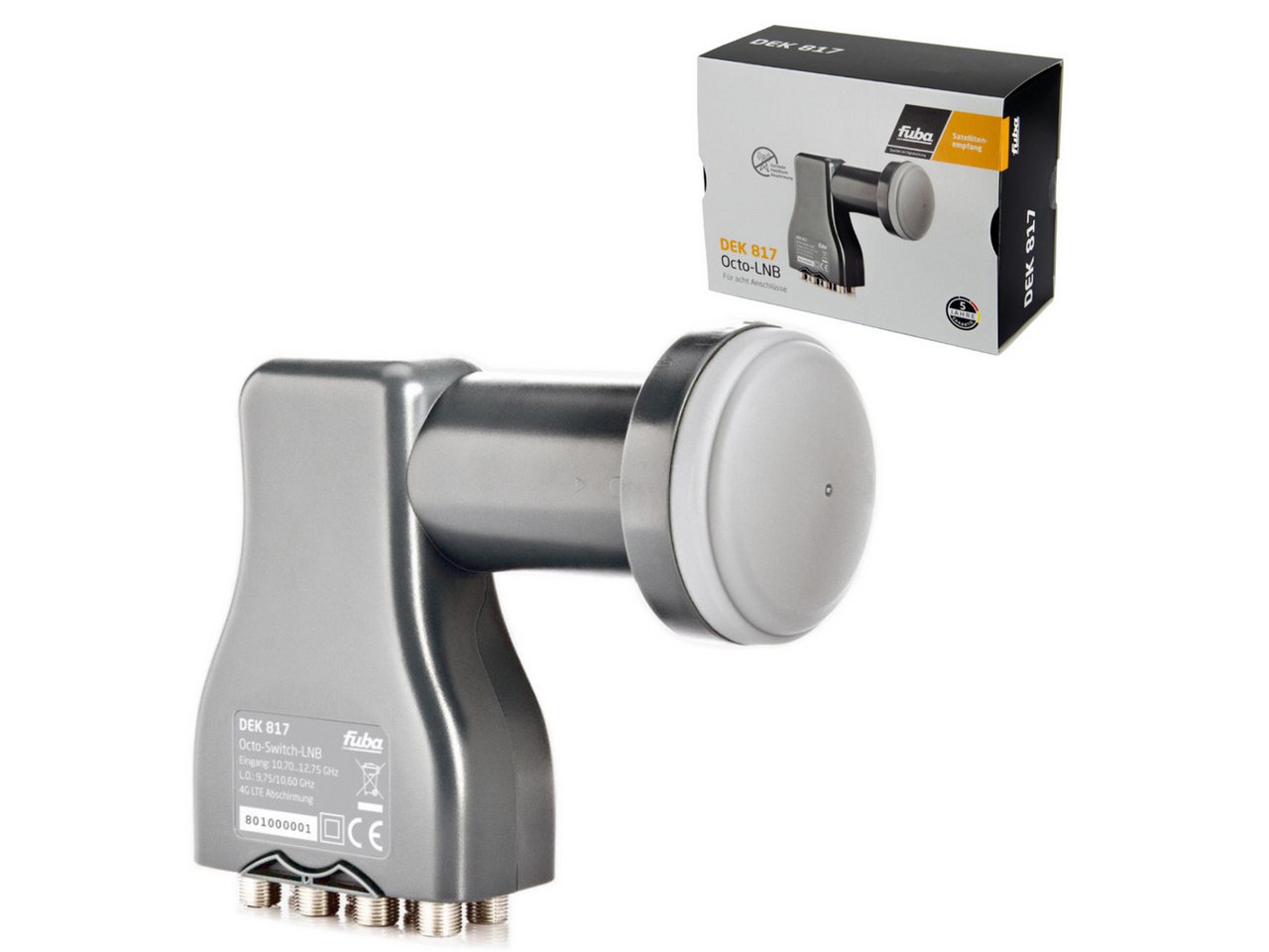 Thumbnail - fuba DEK 817 Octo LNB für dem Direktanschluss 8 Teilnehmer Empfänger Monoblock-LNB