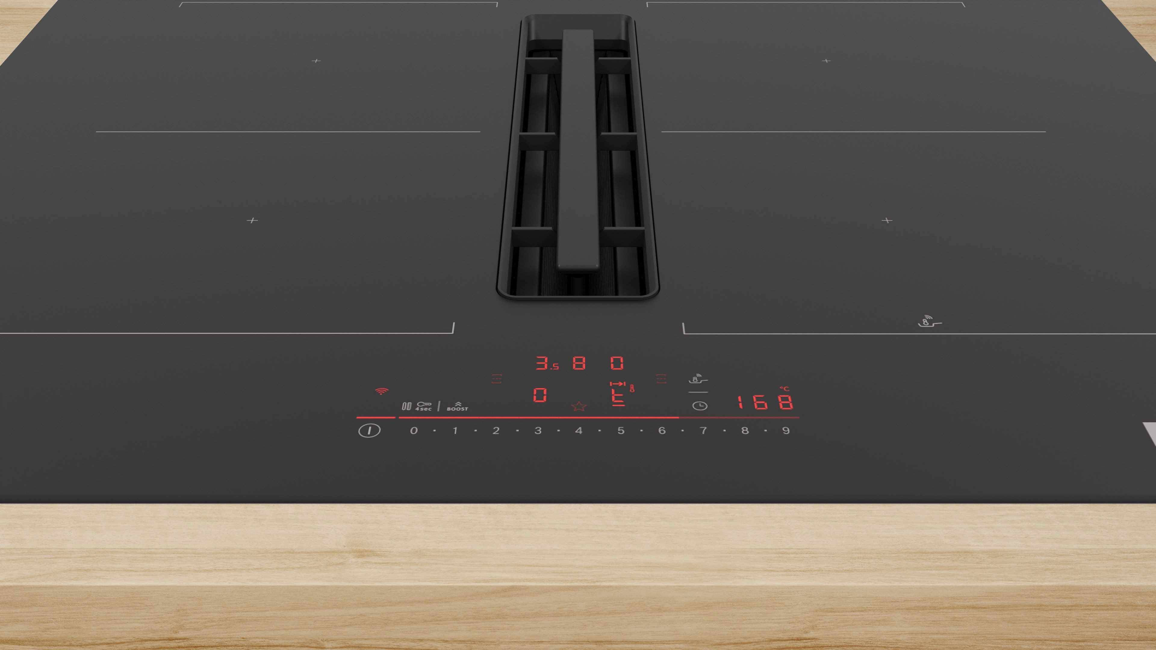 BOSCH Kochfeld mit Dunstabzug Serie 6 PVQ711H26E, Integr. Abzug & Kombi-Induktion für beste Ergebnisse