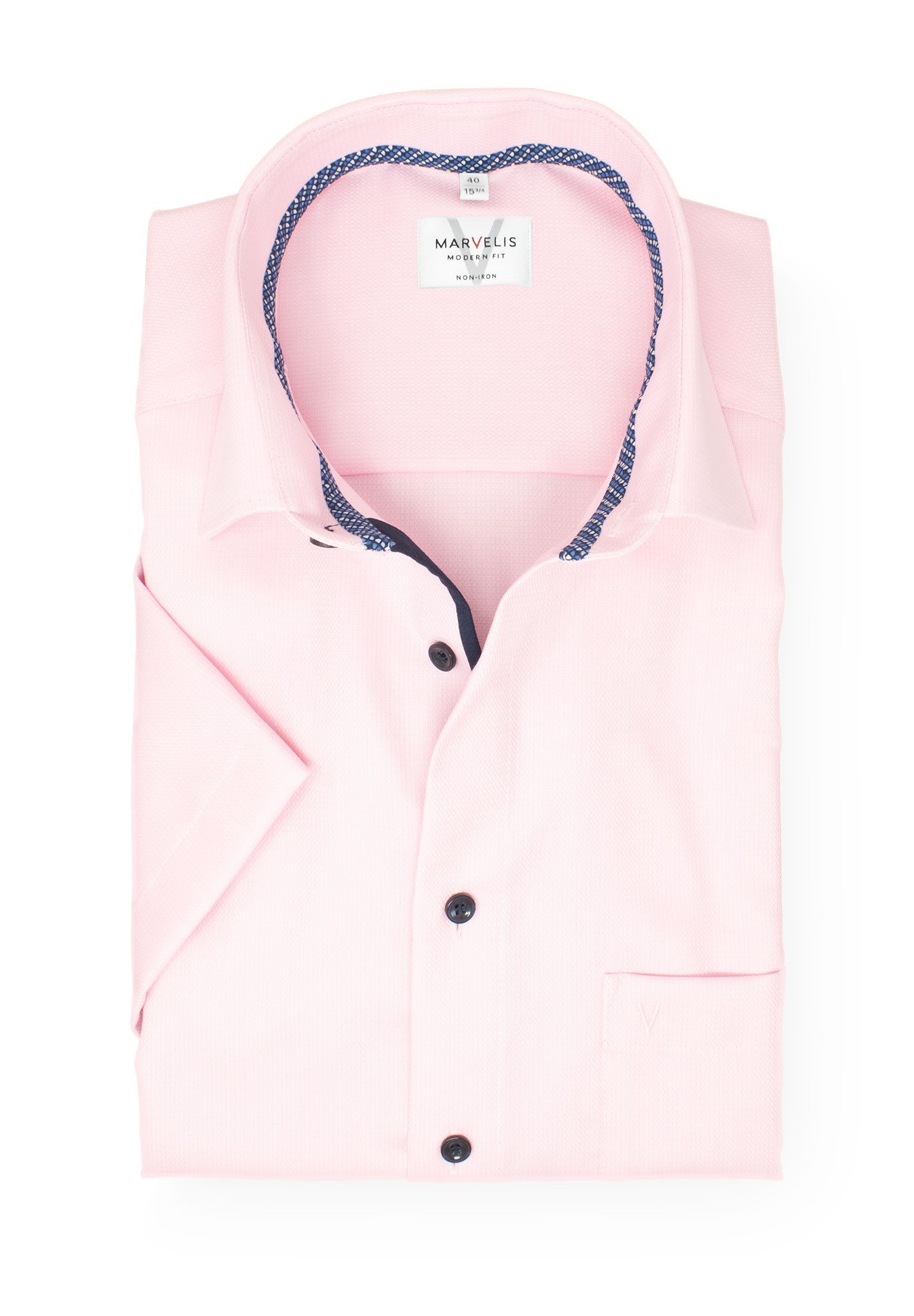MARVELIS Kurzarmhemd Modern Fit normale, leicht günstig online kaufen