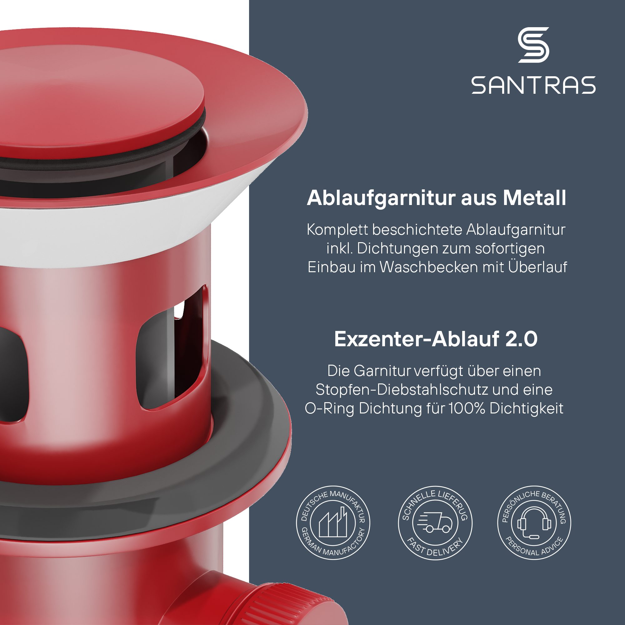Santras Ablaufgarnitur Exzenter Ablaufgarnitur günstig online kaufen