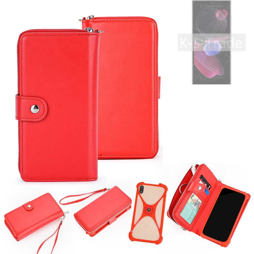 K-S-Trade Handyhülle für Oukitel C62, 2in1 Schutzhülle Portemonnee Handyhülle mit Bumper Hülle Case