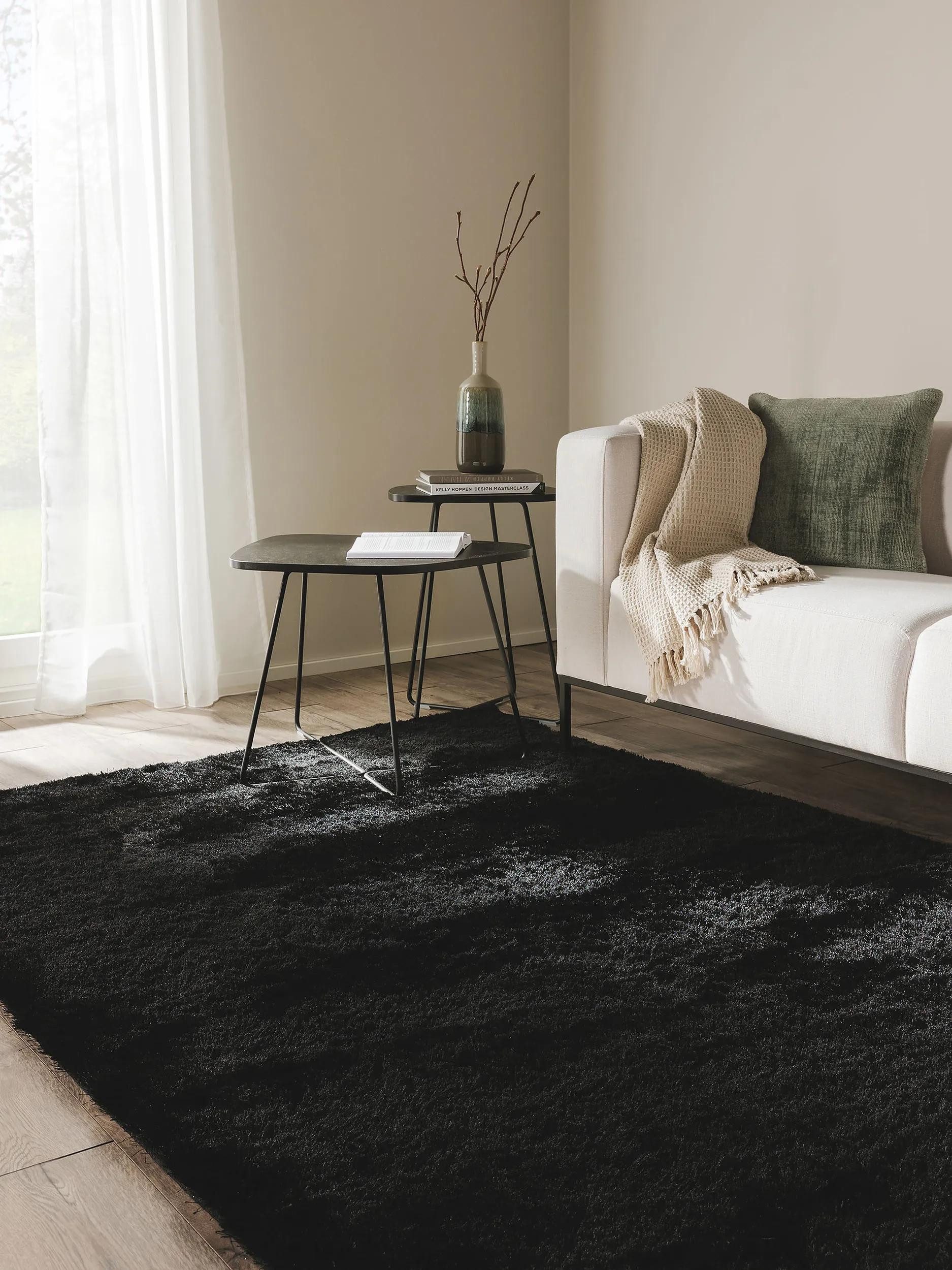 benuta Teppich Whisper, rechteckig, Höhe: 31 mm, Hochflorteppich Wohnzimmer, Schlafzimmer, Esszimmer, Flur, Weich