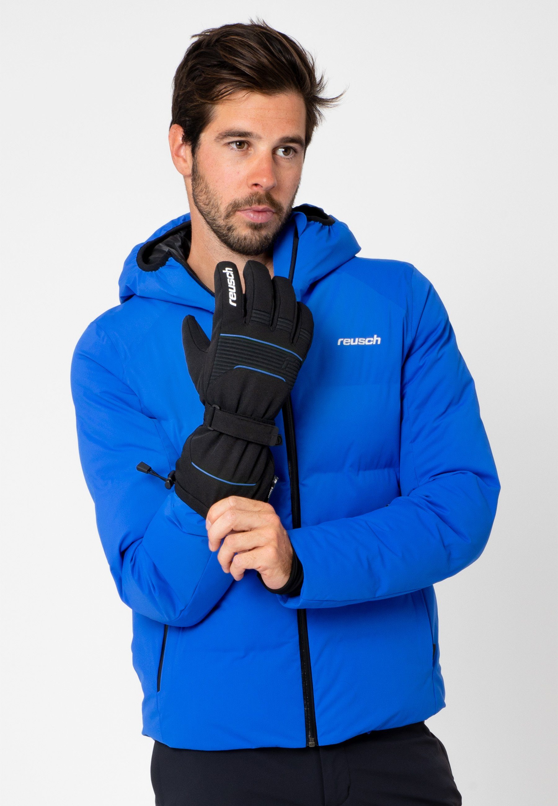Reusch Skihandschuhe Crosby R-TEX® XT sportlichem Design in blau-schwarz