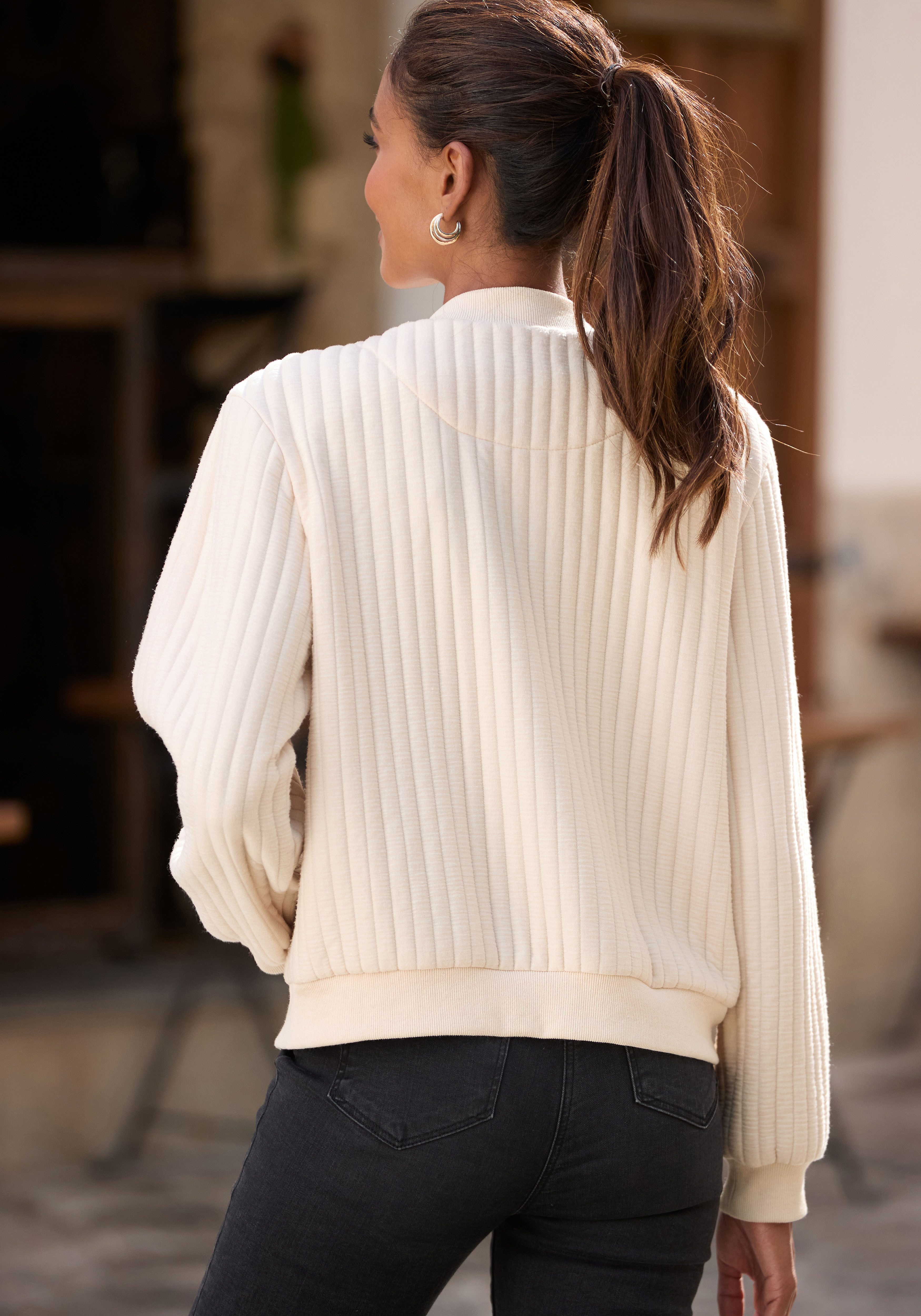 LASCANA Bomberjacke in Stepp-Optik