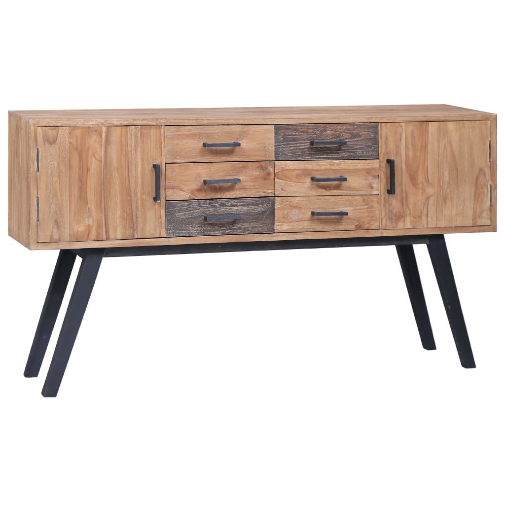 vidaXL Kommode Beistellschrank 140x30x75 cm Massivholz Teak