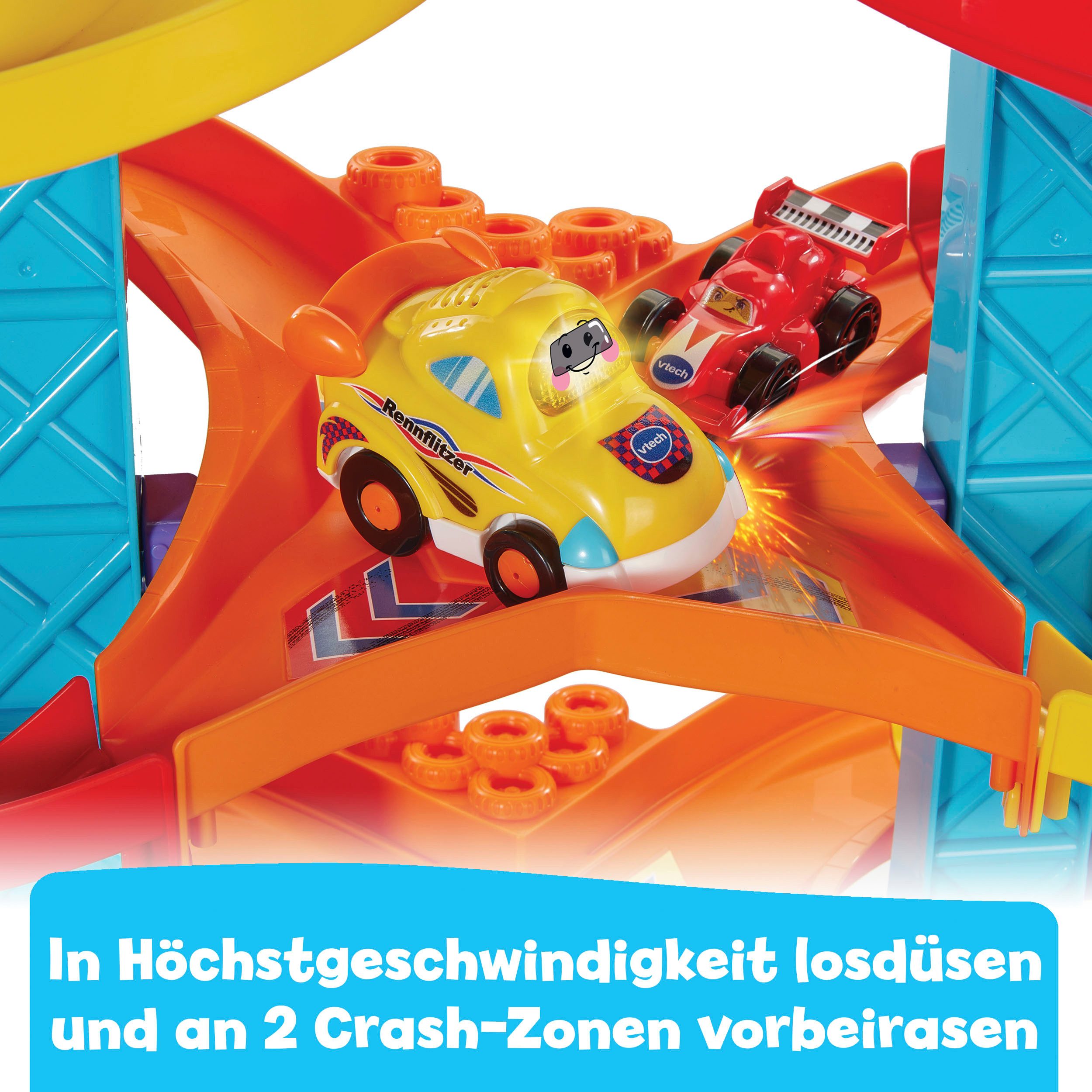 Vtech® Spiel-Gebäude Tut Tut Baby Flitzer - Zickzack-Turm, inkll. Tut Tut Baby Flitzer Rennauto