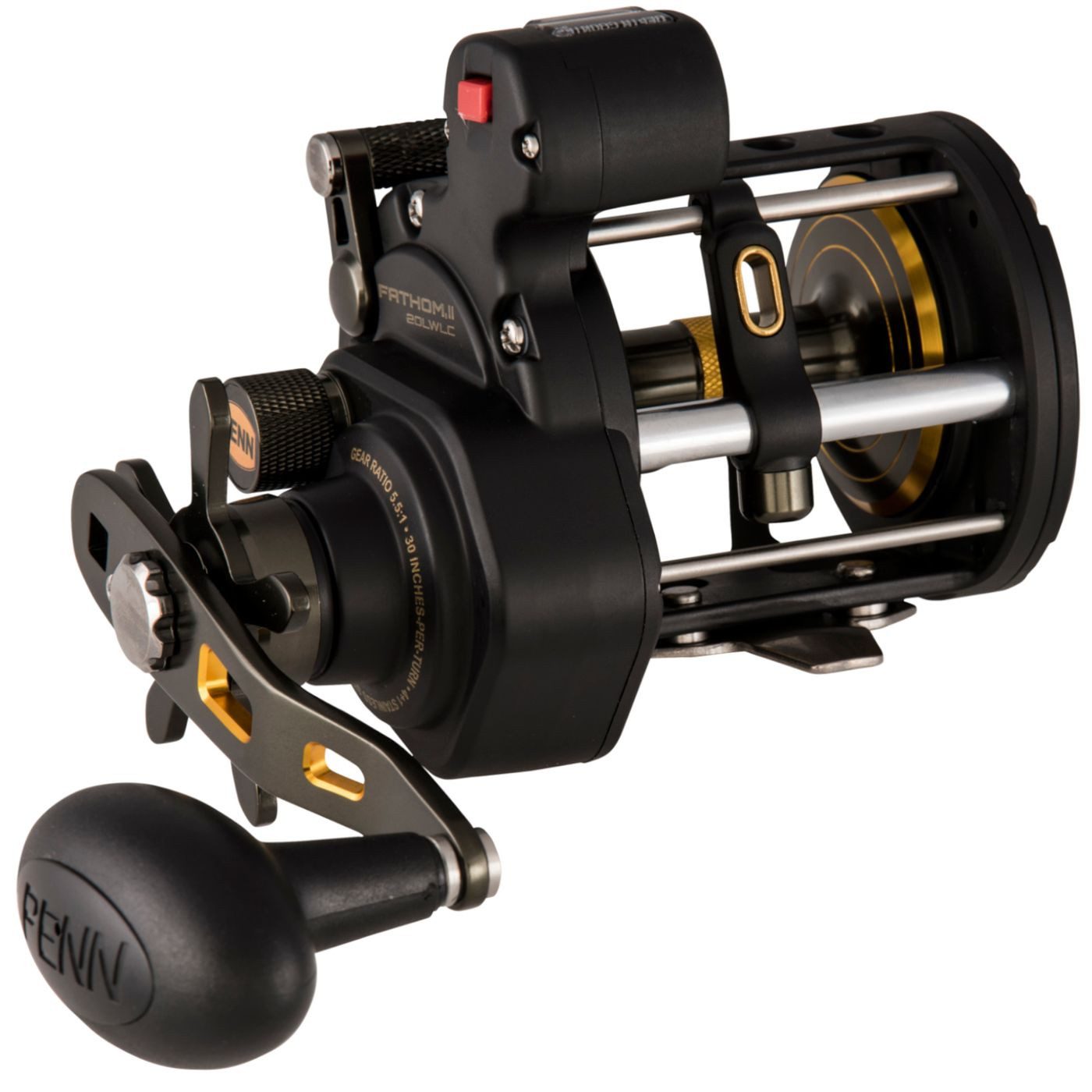 Multirolle Penn Fathom II Linecounter 20 Level Wind Reel - Rechtshand Rolle