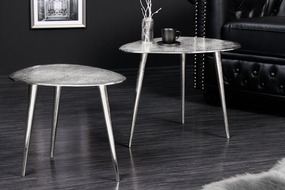 riess-ambiente Couchtisch ELEMENTS 50cm silber (Set, 2-St), Wohnzimmer · Me günstig online kaufen