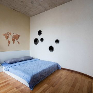 MiMi Innovations Wandbild Weltkarte-Wanddeko Holz Exclusive Sapeli 130×78 cm