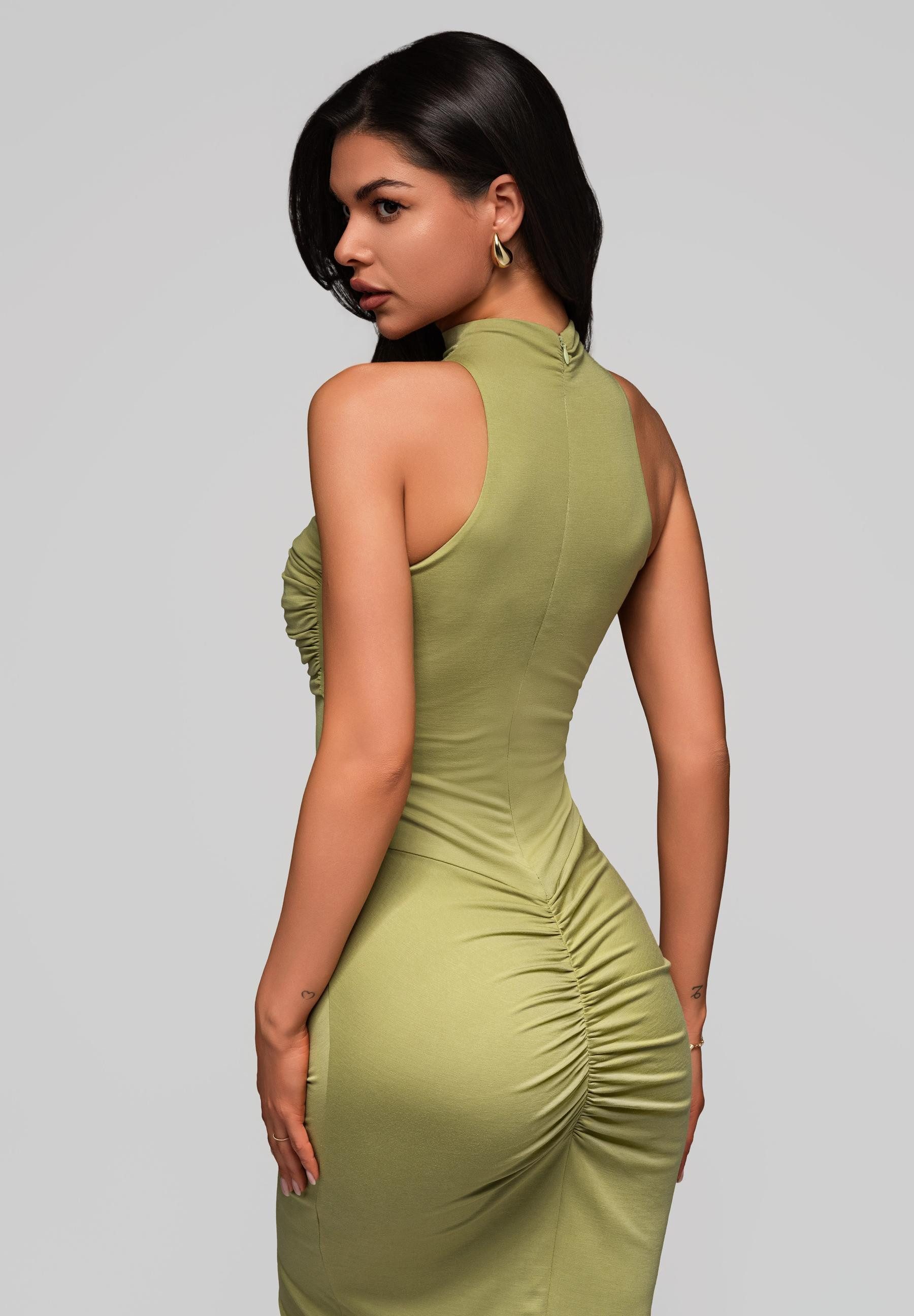 OMBRE Abendkleid Figurbetontes Maxikleid mit Raffung günstig online kaufen