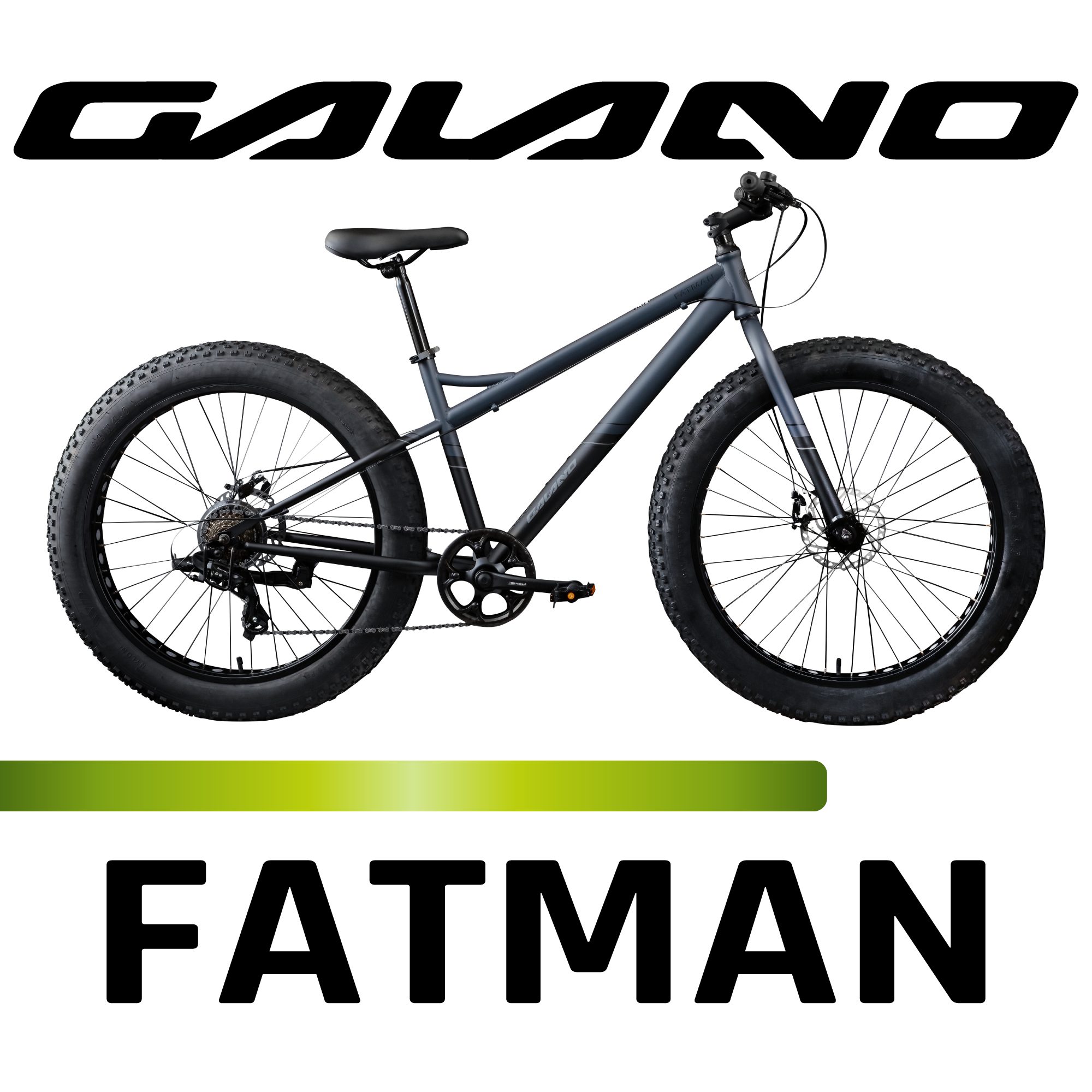 Galano Mountainbike Fatman 4.0, 7 Gang Shimano Tourney Schaltwerk, Kettenschaltung, 26 Zoll Fatbike für Damen und Herren 155 - 180 cm MTB Fahrrad Fat Bike