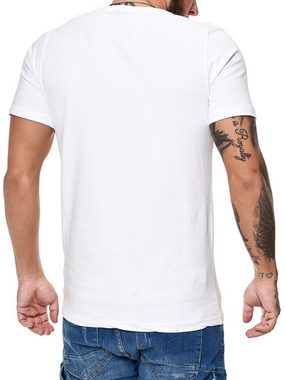 OneRedox T-Shirt TS-3642 (Shirt Polo Kurzarmshirt Tee, 1-tlg., im modischem Design) Fitness Freizeit Casual