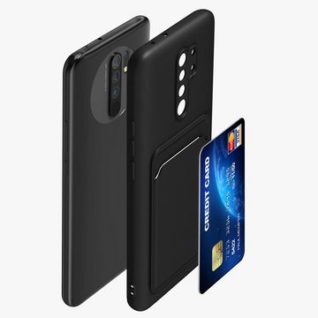 kwmobile Handyhülle Hülle für Xiaomi Redmi 9, Handyhülle mit Fach für Karten - Handy Cover Case