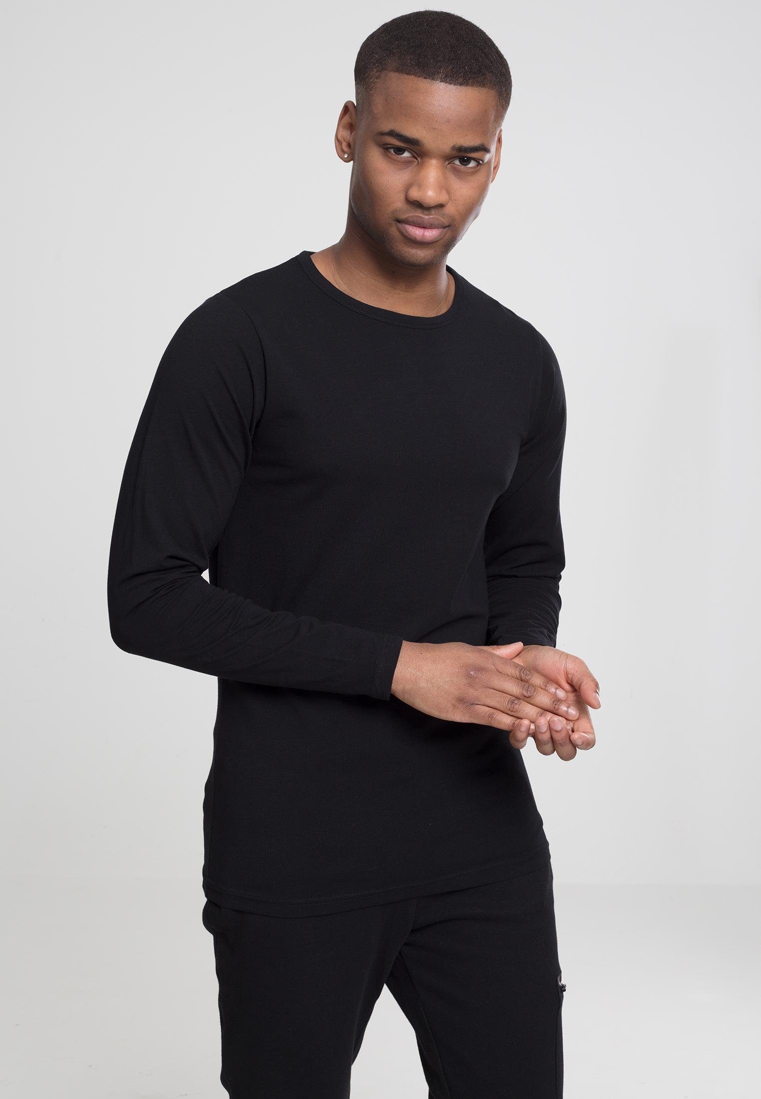 URBAN CLASSICS Langarmshirt Fitted Stretch L/S Tee Langarmshirt Herren