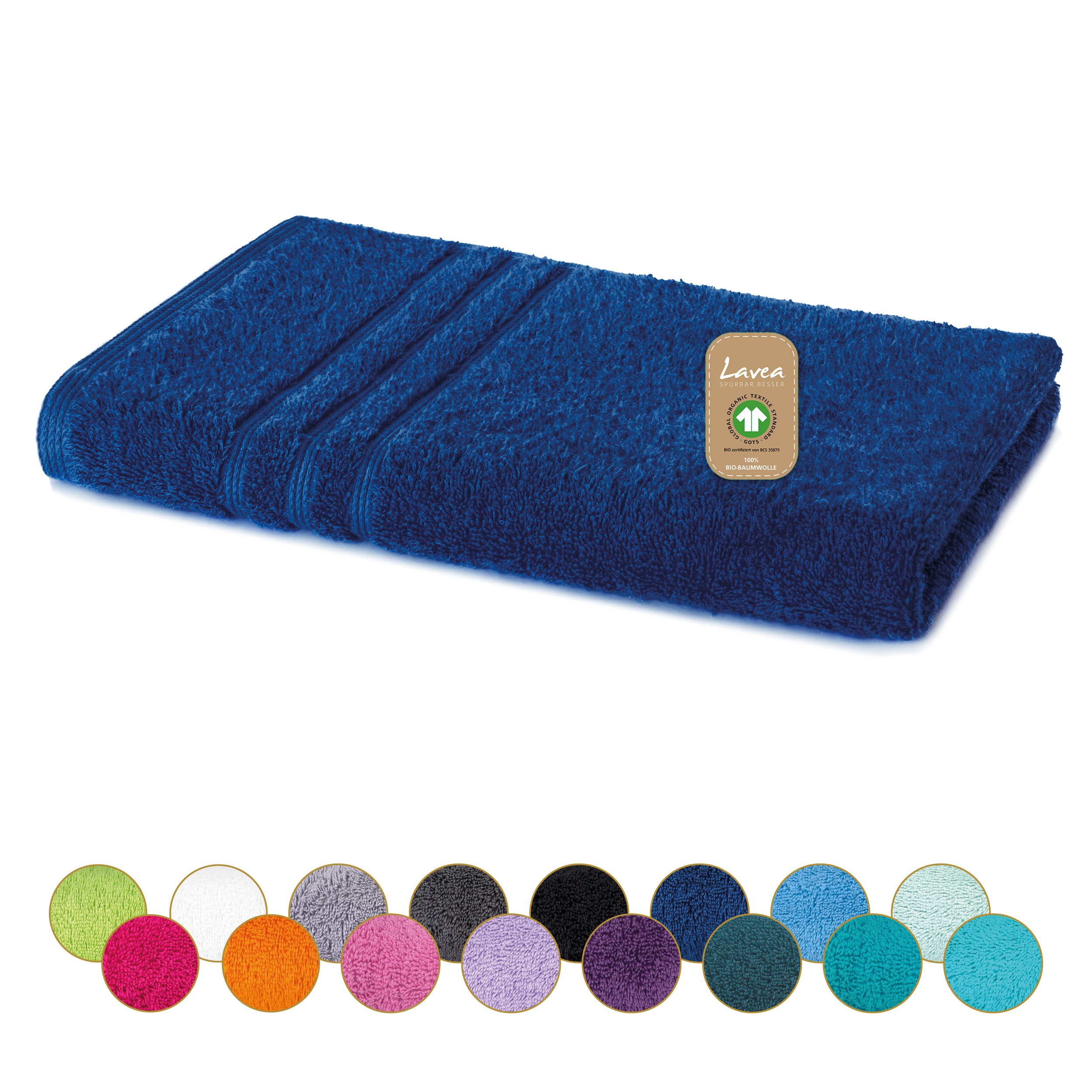 Lavea Handtücher Bali Handtuch 50x100 cm, Sporthandtuch, Fitness-Handtuch, Weiches Bio-Baumwollfrottee (1-St), pflegeleicht, GOTS-zertifiziert, extra saugstark mit 500g/m²