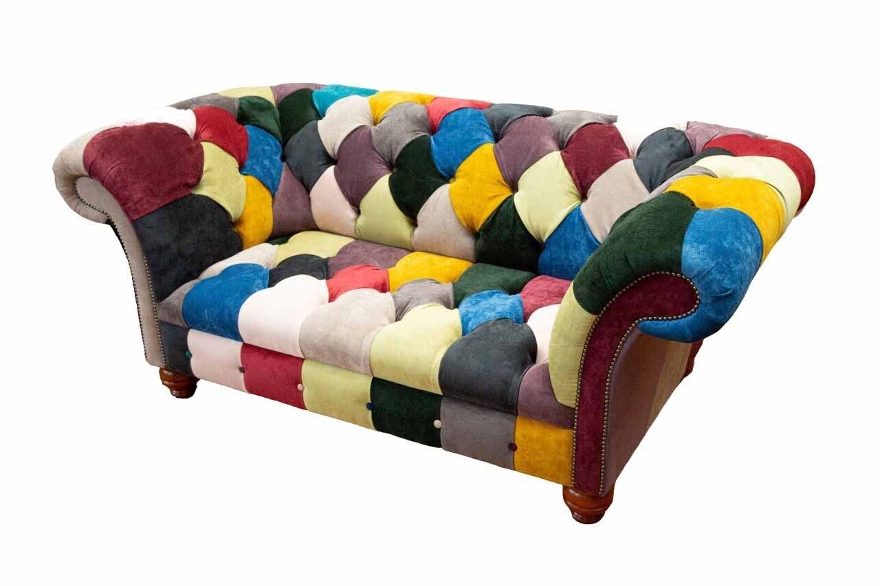 Polster Sofa 2 Sitzer Design Made Couch Textil Luxus, In Chesterfield Europe Sofa JVmoebel