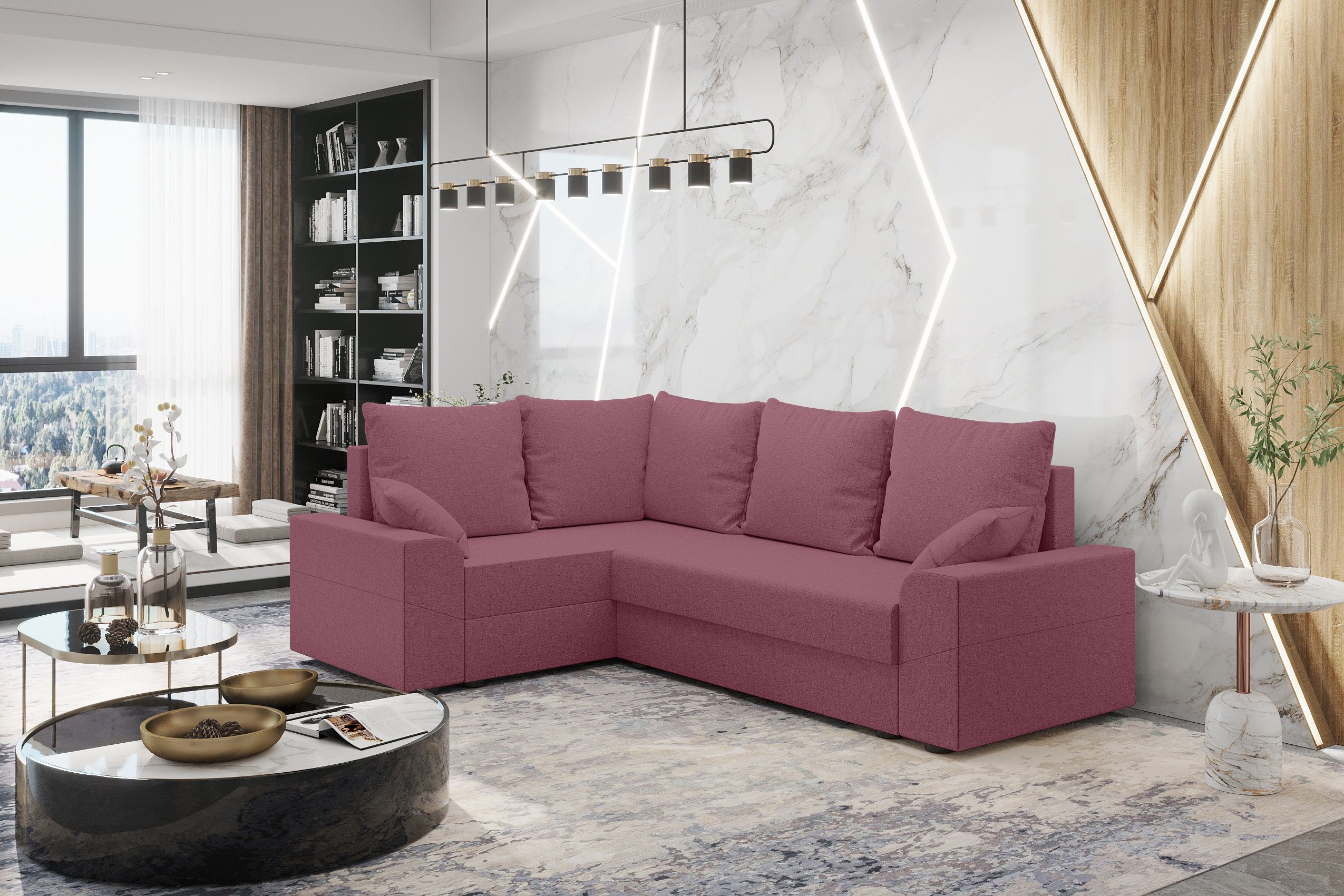Eckcouch, mit Ecksofa mit Montero, Stylefy Bettfunktion, Bettkasten, L-Form, Modern Design Sofa, Sitzkomfort,