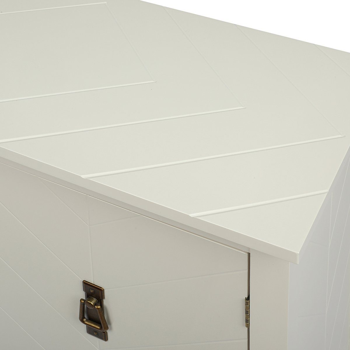 Kommode, Sideboard mit 2 Türen, 2 Fächer und Verstellbare Ablage, 80x40x80cm